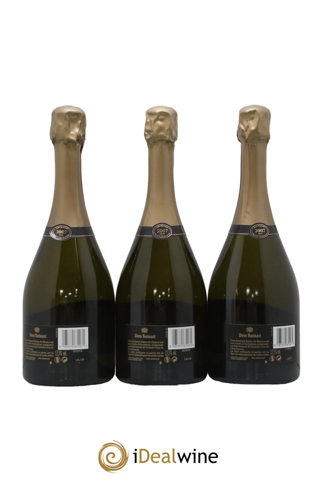 Dom Ruinart Brut Ruinart 2007 - Lotto di 3 bottiglie - 1