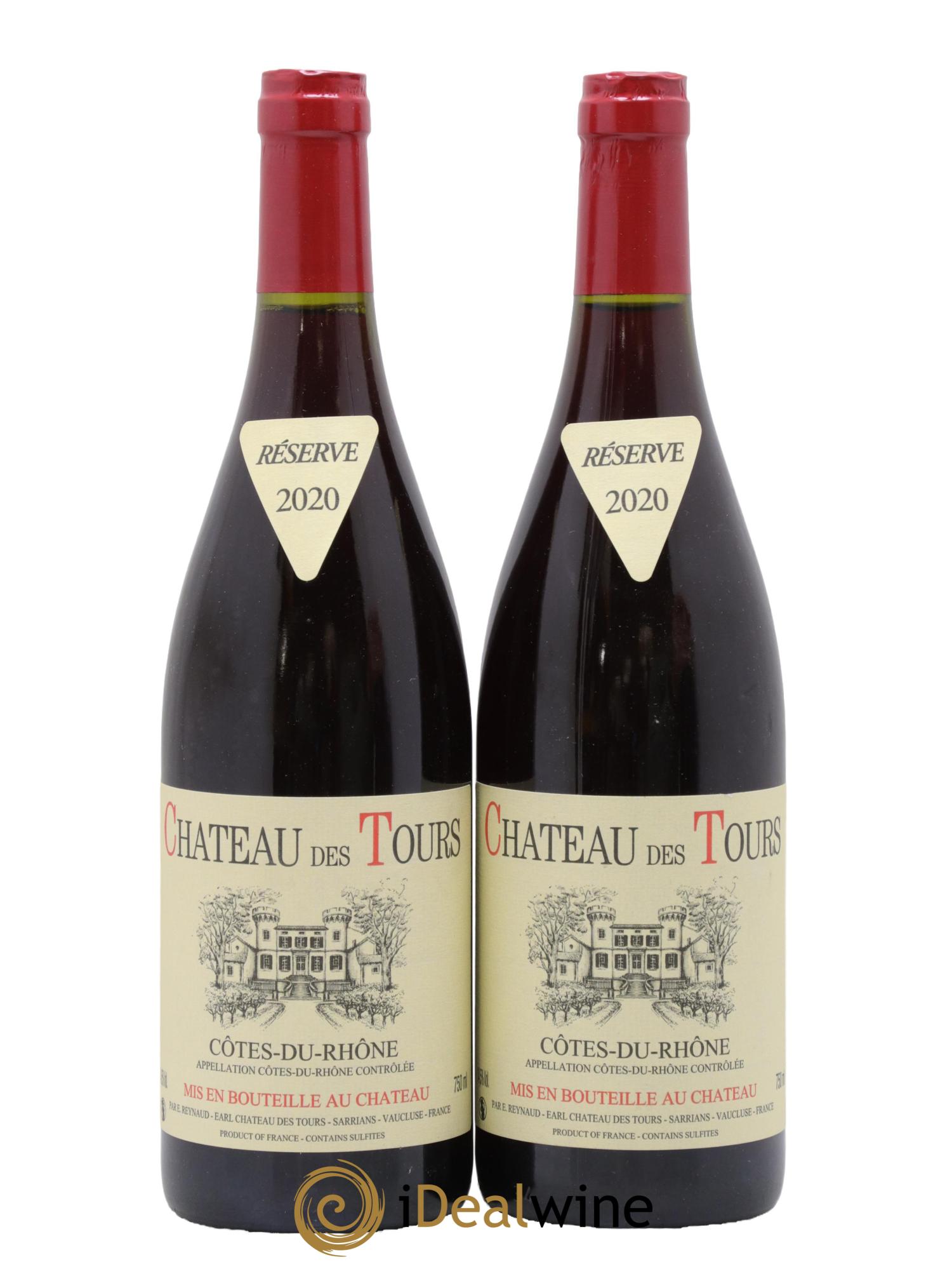 Côtes-du-Rhône Château des Tours Emmanuel Reynaud  2020 - Lot de 2 bouteilles - 0