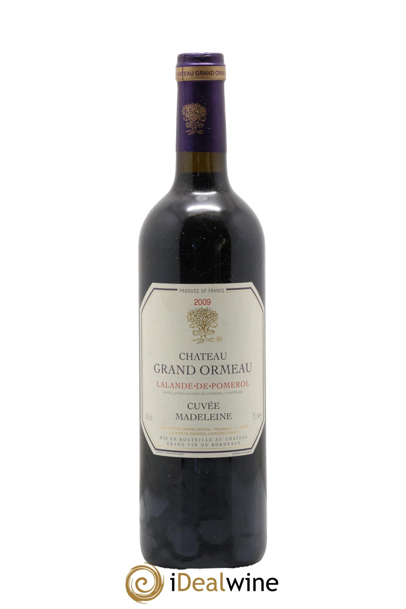 Lalande-de-Pomerol Cuvée Madeleine Château Grand Ormeau 2009 - Lotto di 1 bottiglia - 0