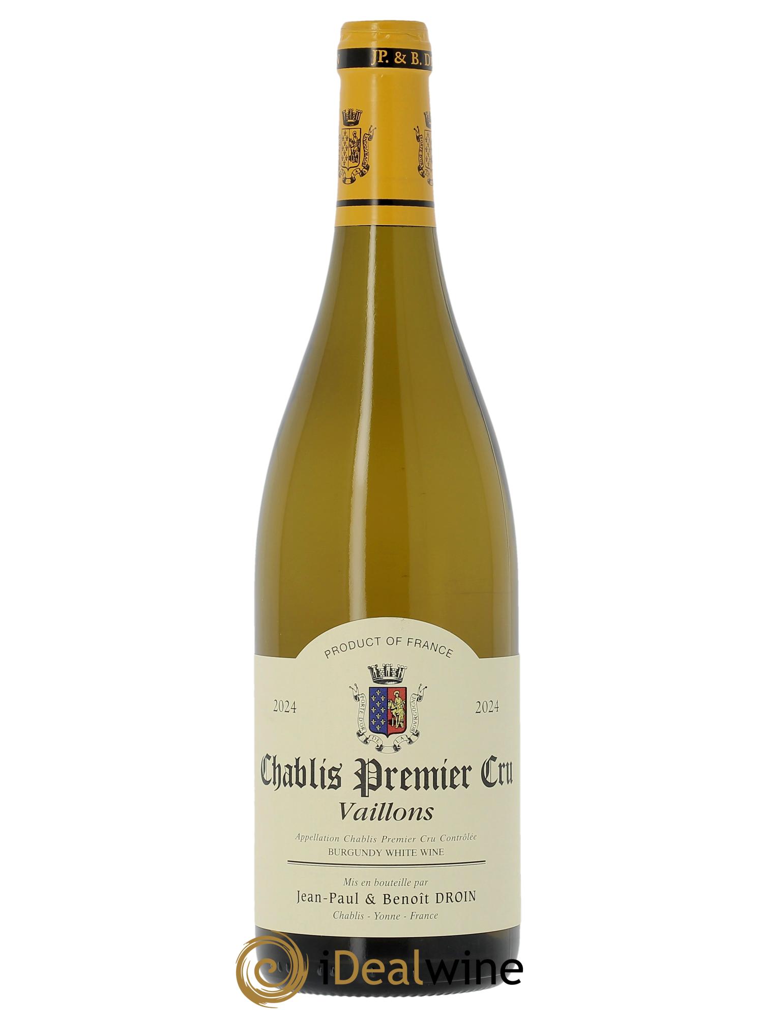 Chablis 1er Cru Vaillons Jean-Paul & Benoît Droin (Domaine) 2024 - Lotto di 1 bottiglia - 0