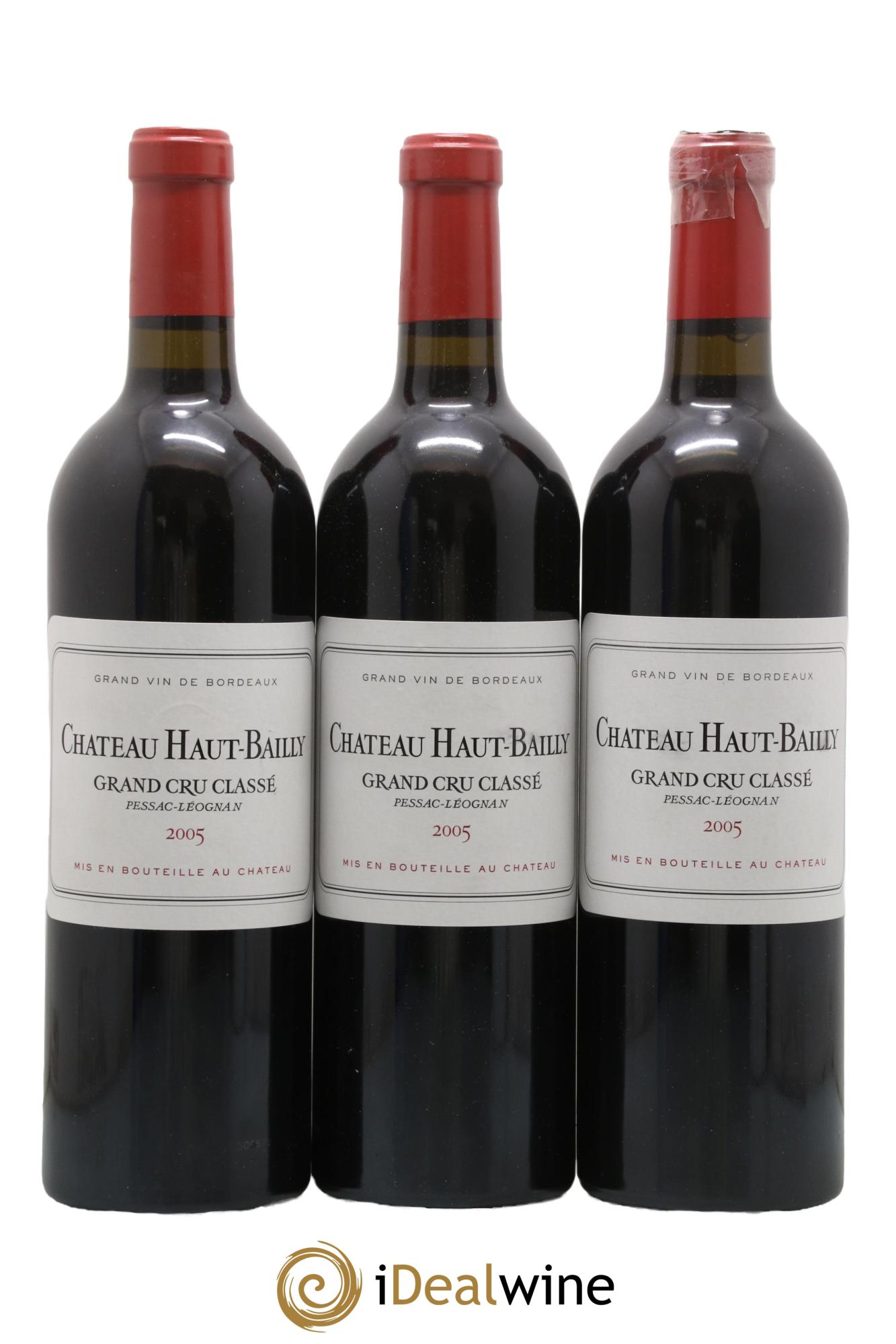 Château Haut-Bailly Cru Classé de Graves 2005 - Lot de 3 bouteilles - 0