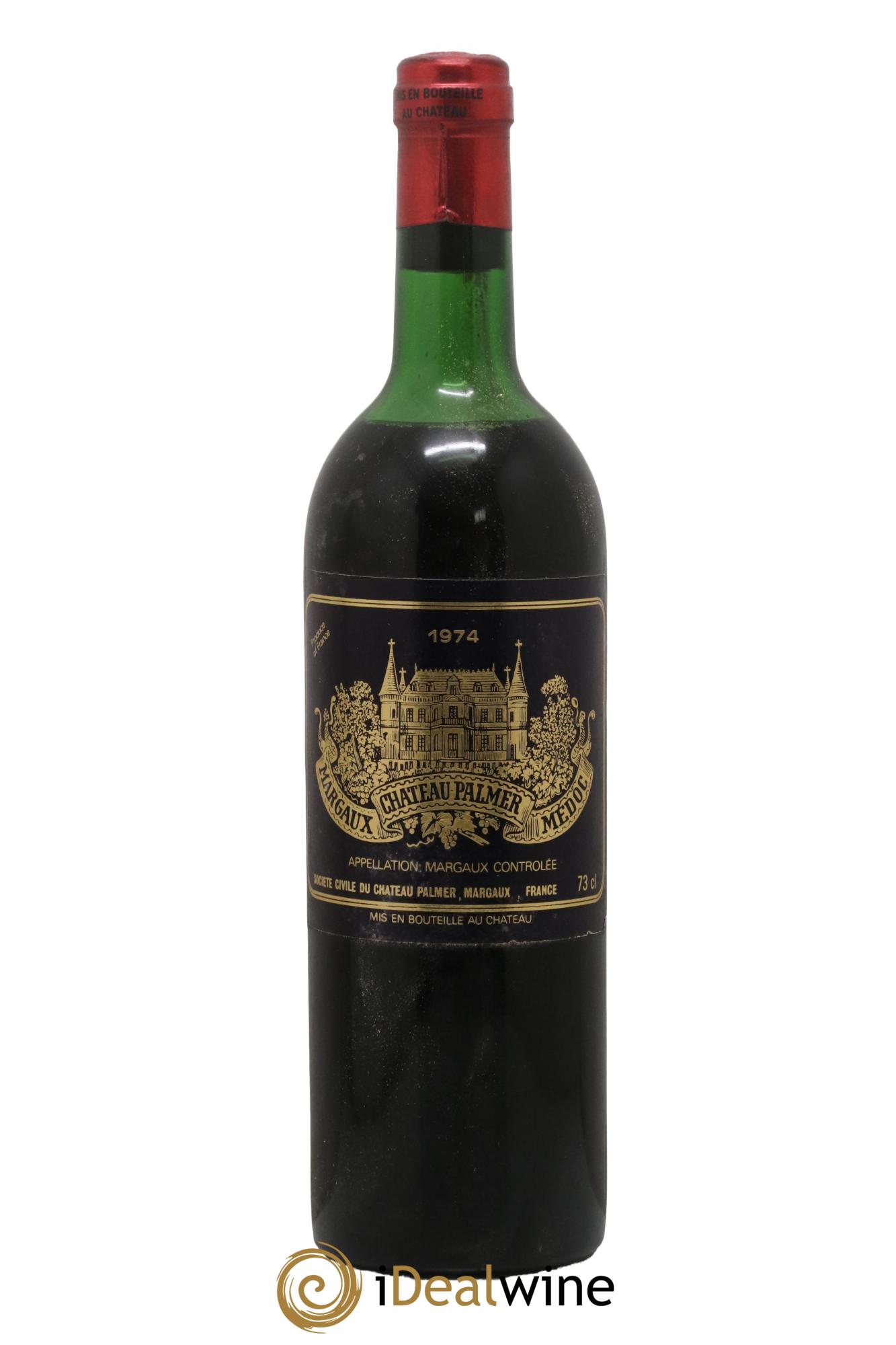 Château Palmer 3ème Grand Cru Classé 1974 - Lot de 1 bouteille - 0