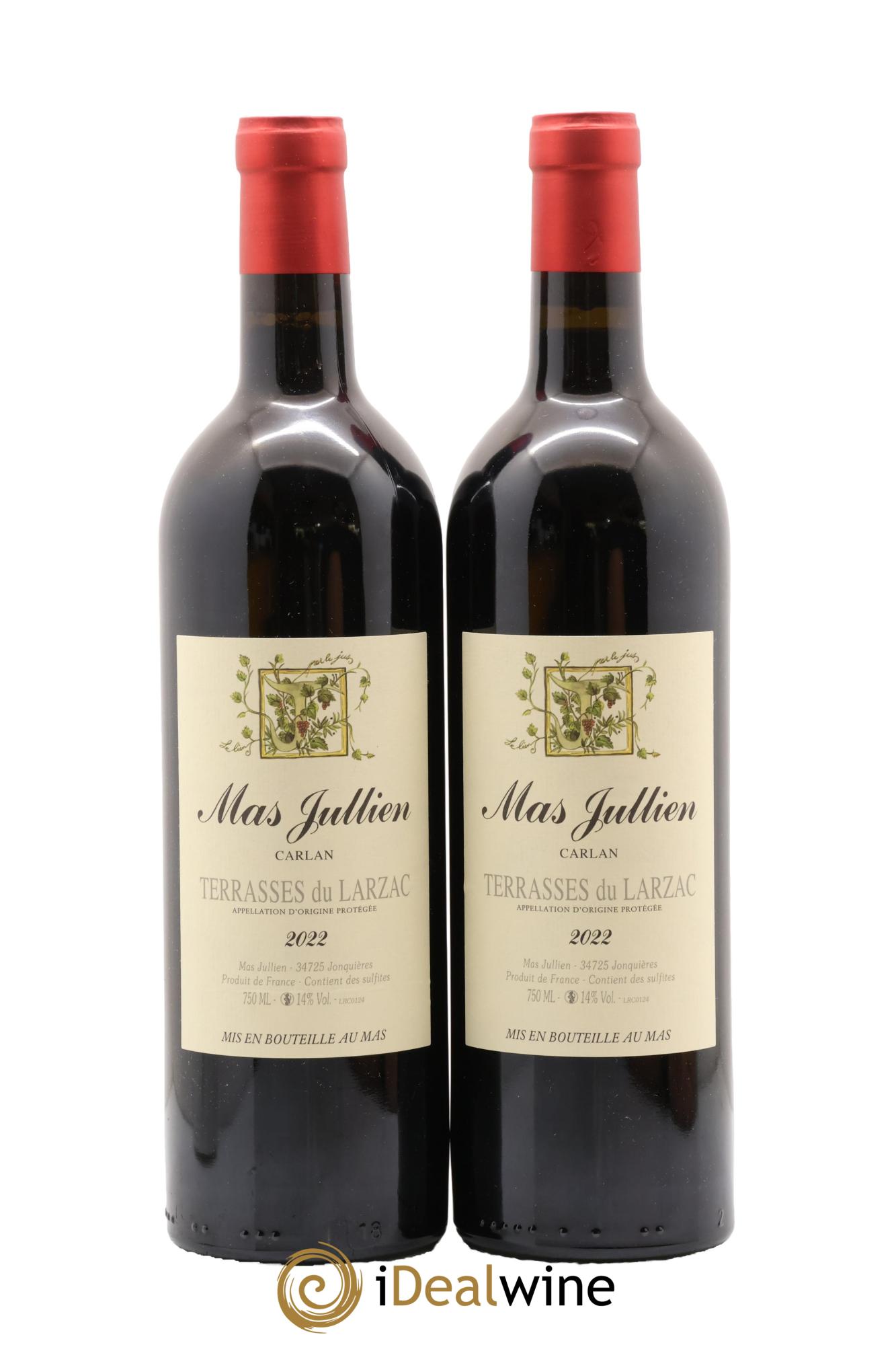 Terrasses du Larzac Mas Jullien Carlan Olivier Jullien 2022 - Lot of 2 bottles - 0