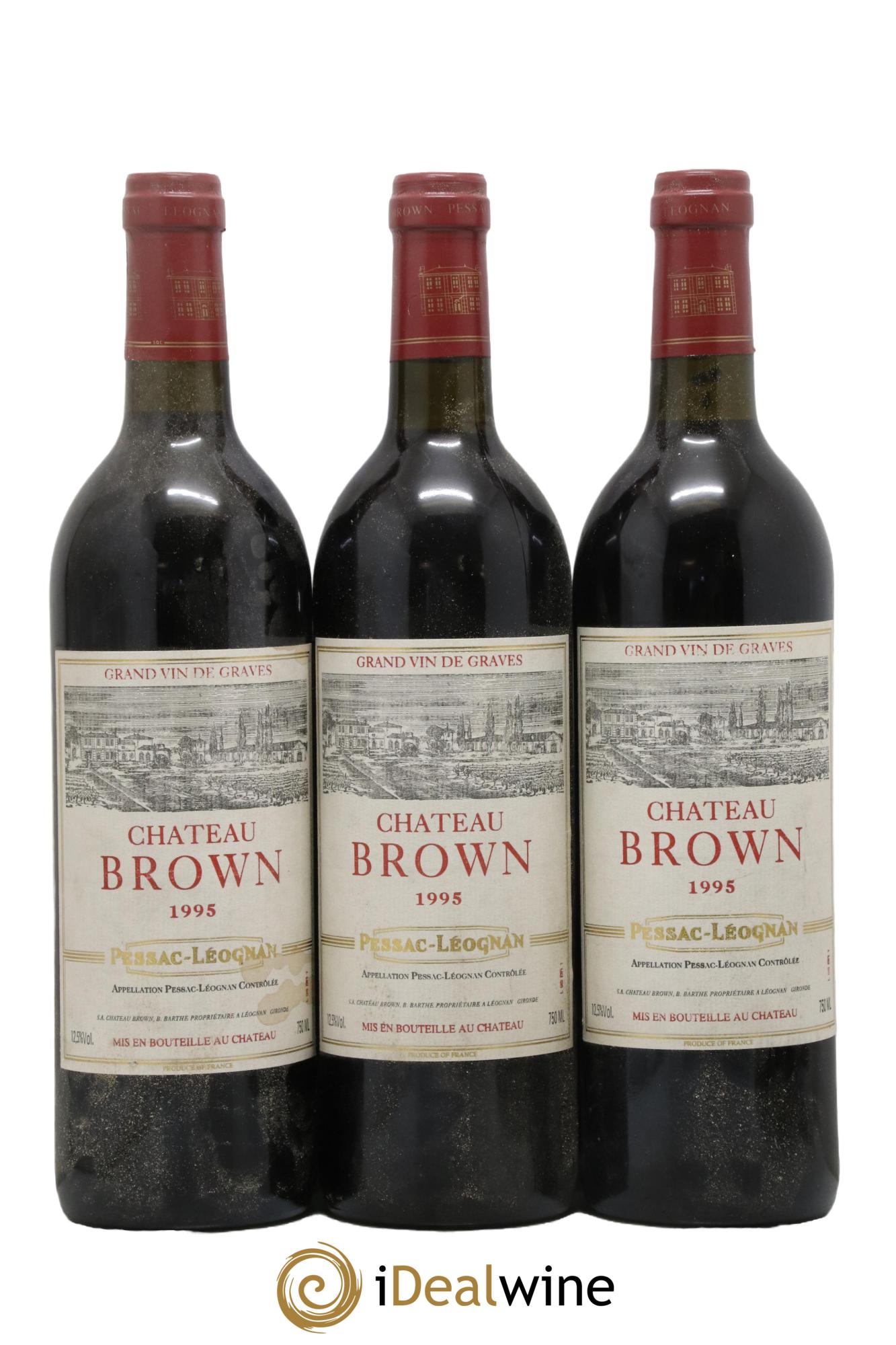 Château Brown 1995 - Posten von 3 Flaschen - 0