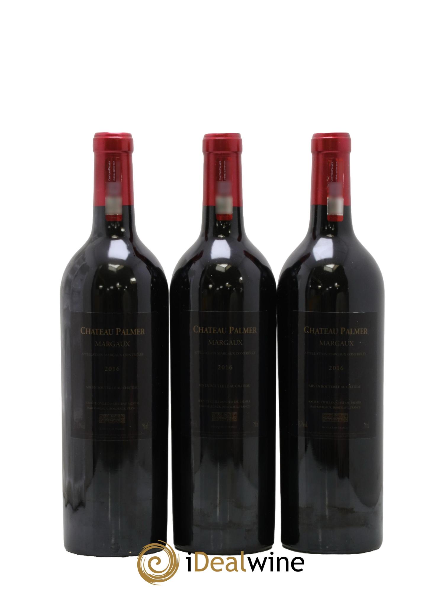 Château Palmer 3ème Grand Cru Classé 2016 - Lot of 3 bottles - 1