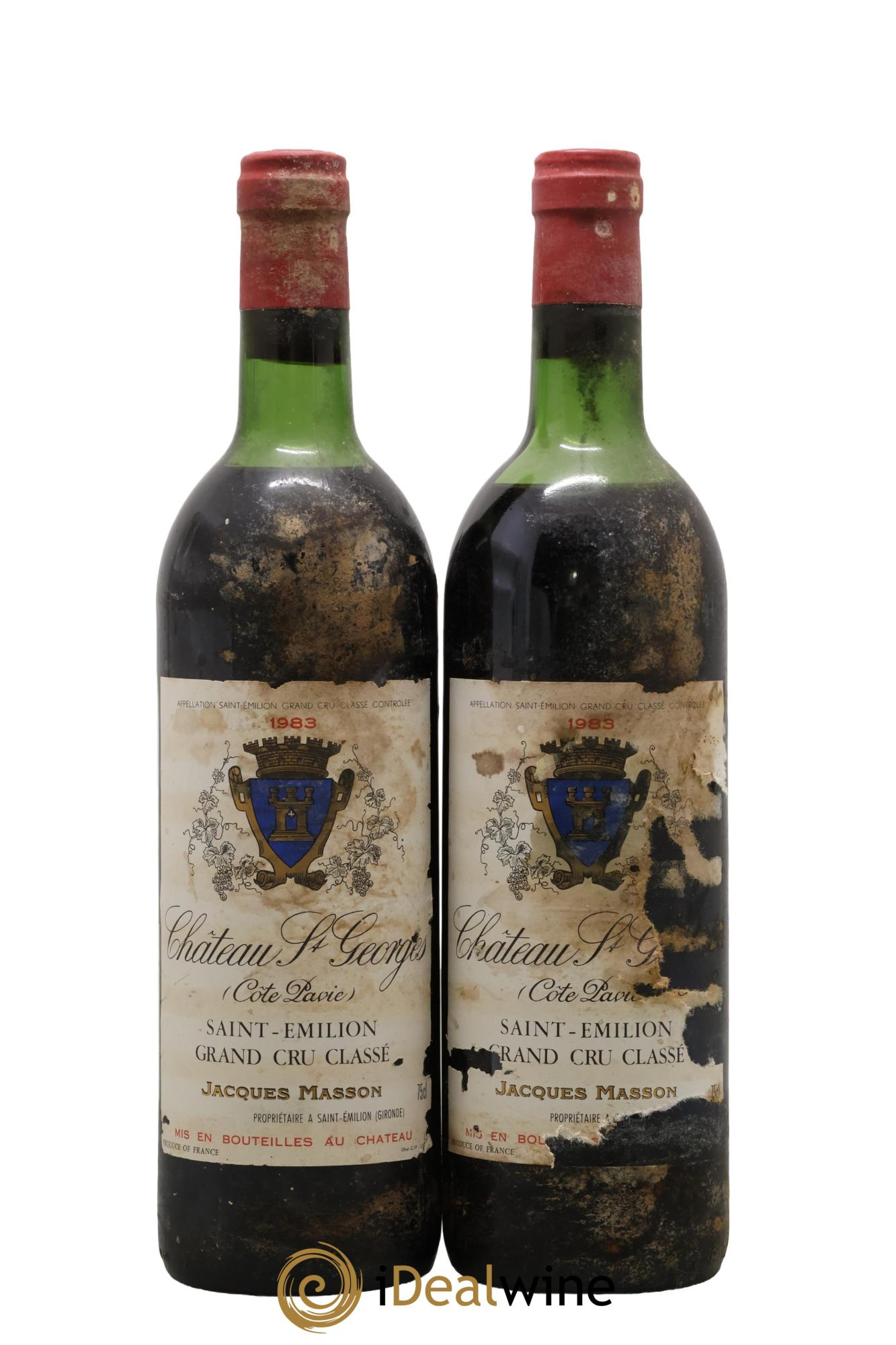 Château Saint-Georges Côte Pavie Grand Cru Classé 1983 - Lot de 2 bouteilles - 0
