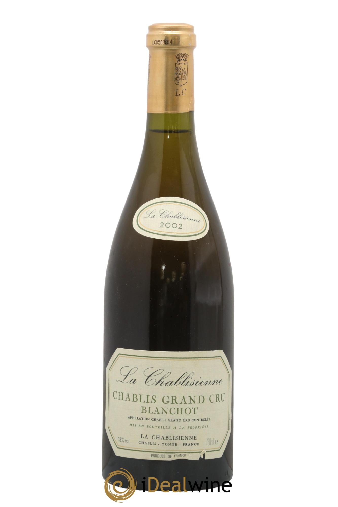 Chablis Grand Cru Blanchot La Chablisienne 2002 - Lot of 1 bottle - 0