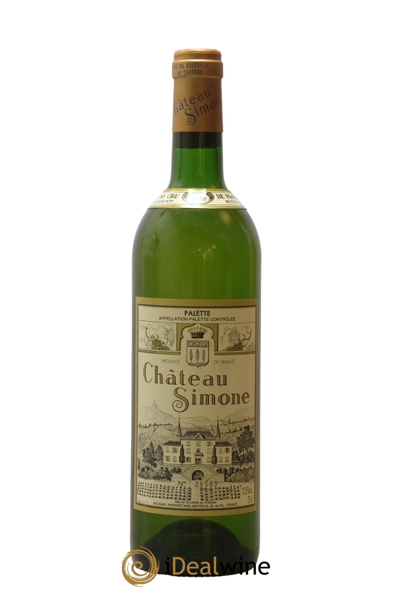 Palette Château Simone Famille Rougier 1998 - Lot de 1 bouteille - 0