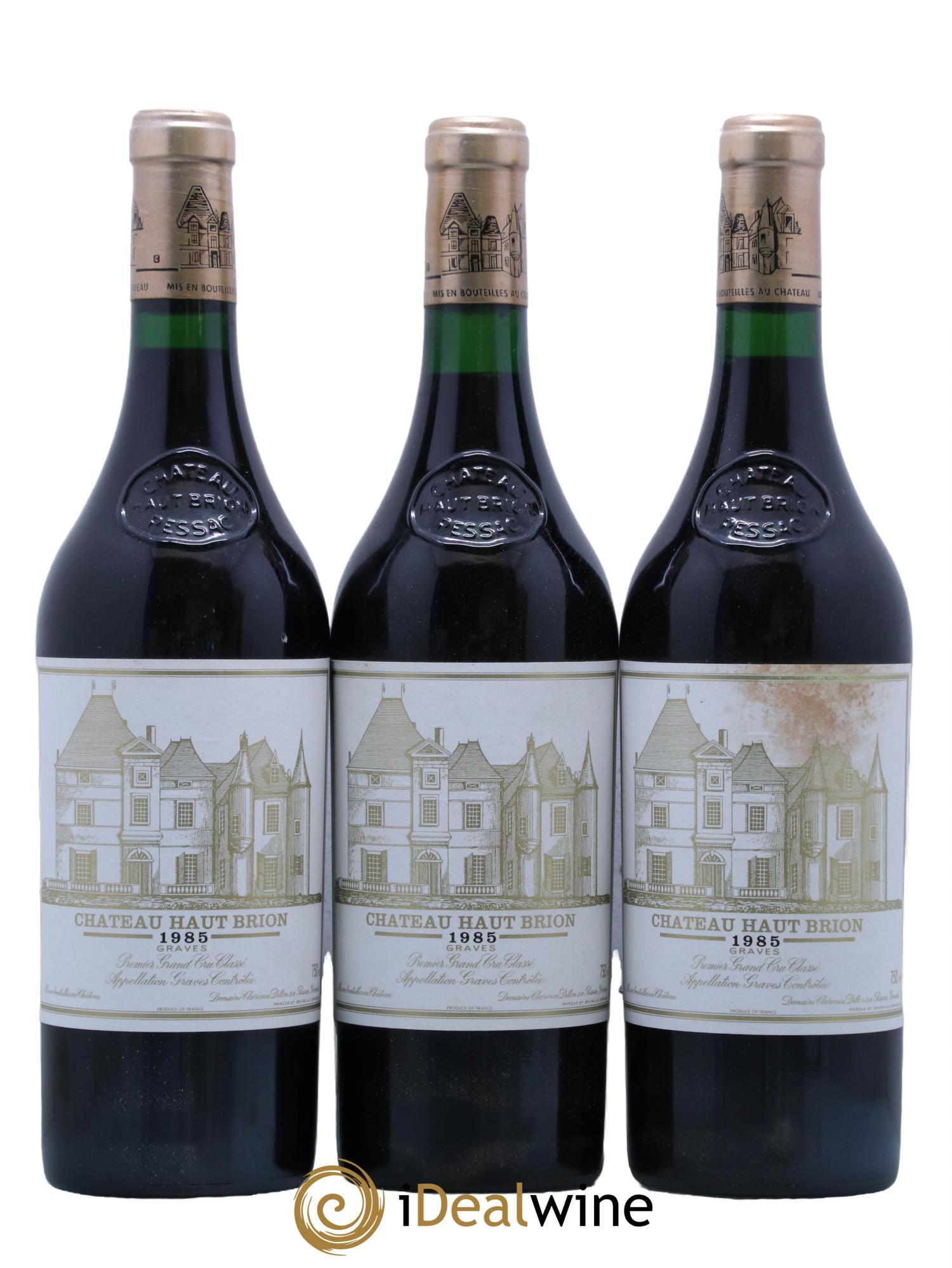 Château Haut Brion 1er Grand Cru Classé 1985 - Lotto di 3 bottiglie - 0
