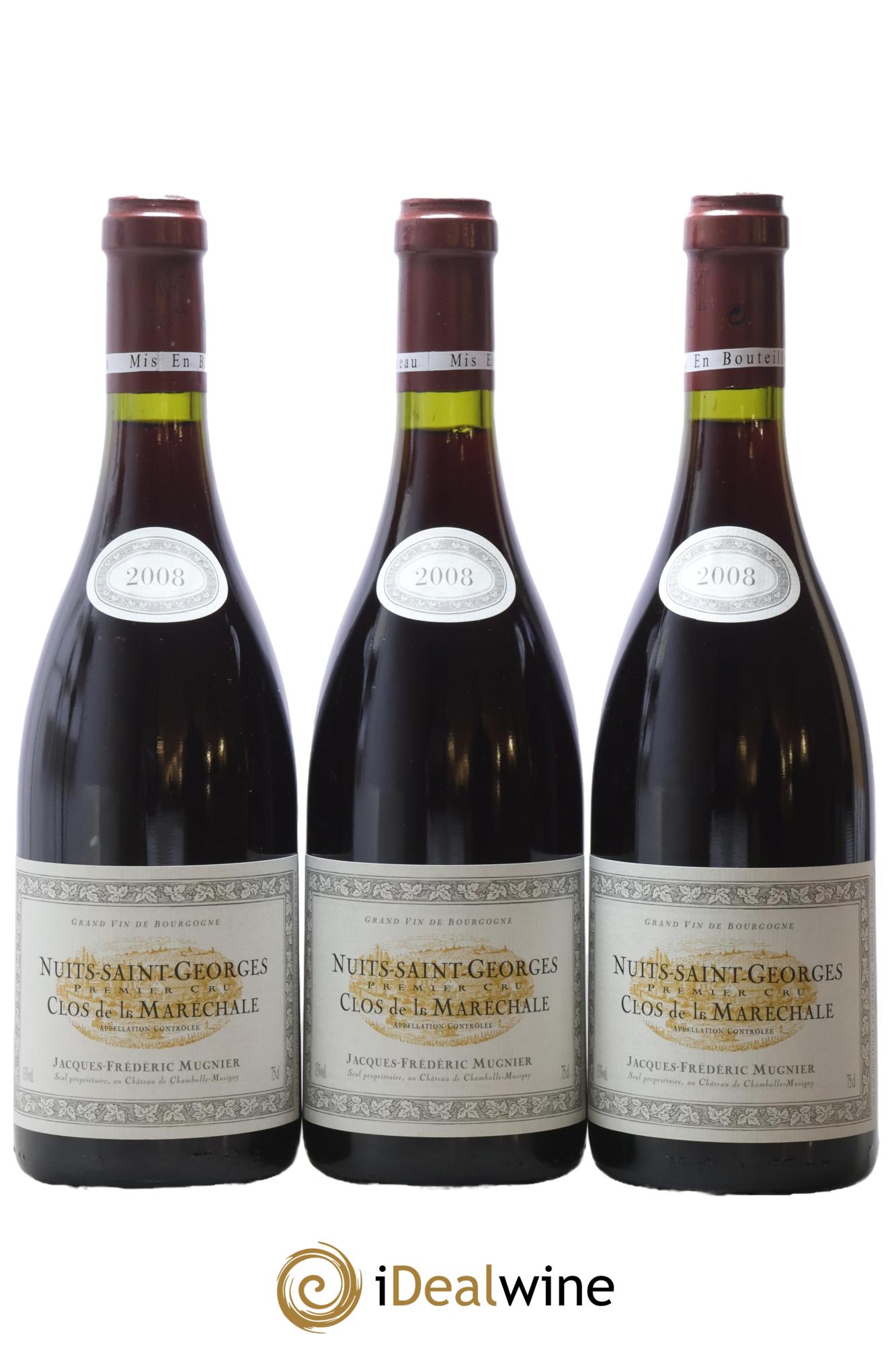 Nuits-Saint-Georges 1er Cru Clos de La Maréchale Jacques-Frédéric Mugnier 2008 - Lot de 3 bouteilles - 0