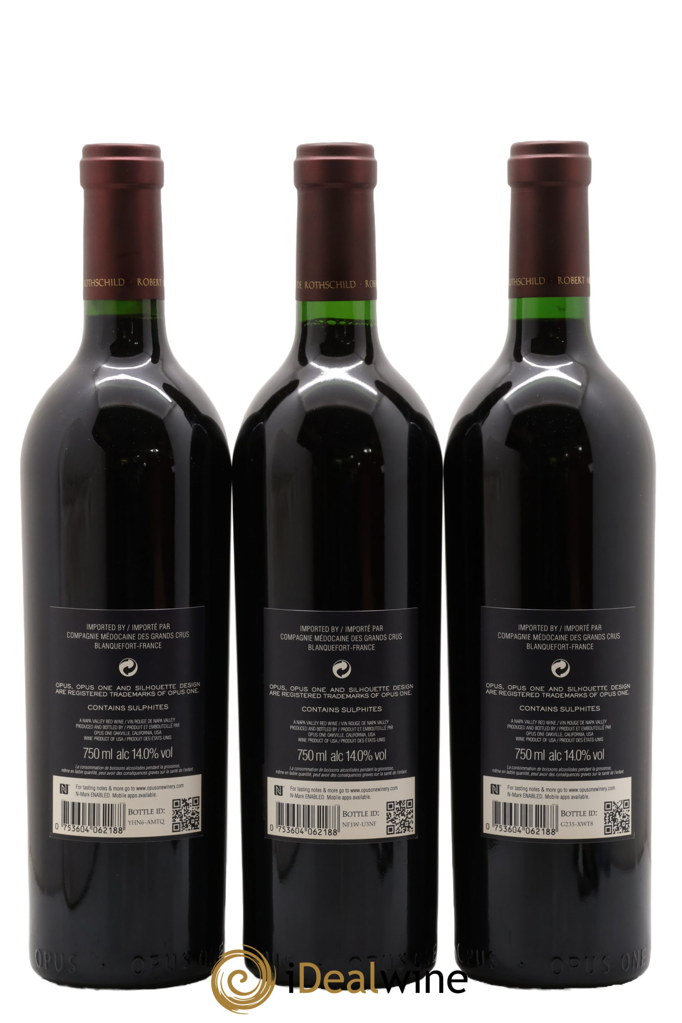 Napa Valley Opus One Robert Mondavi 2018 - Lot de 3 bouteilles - 1