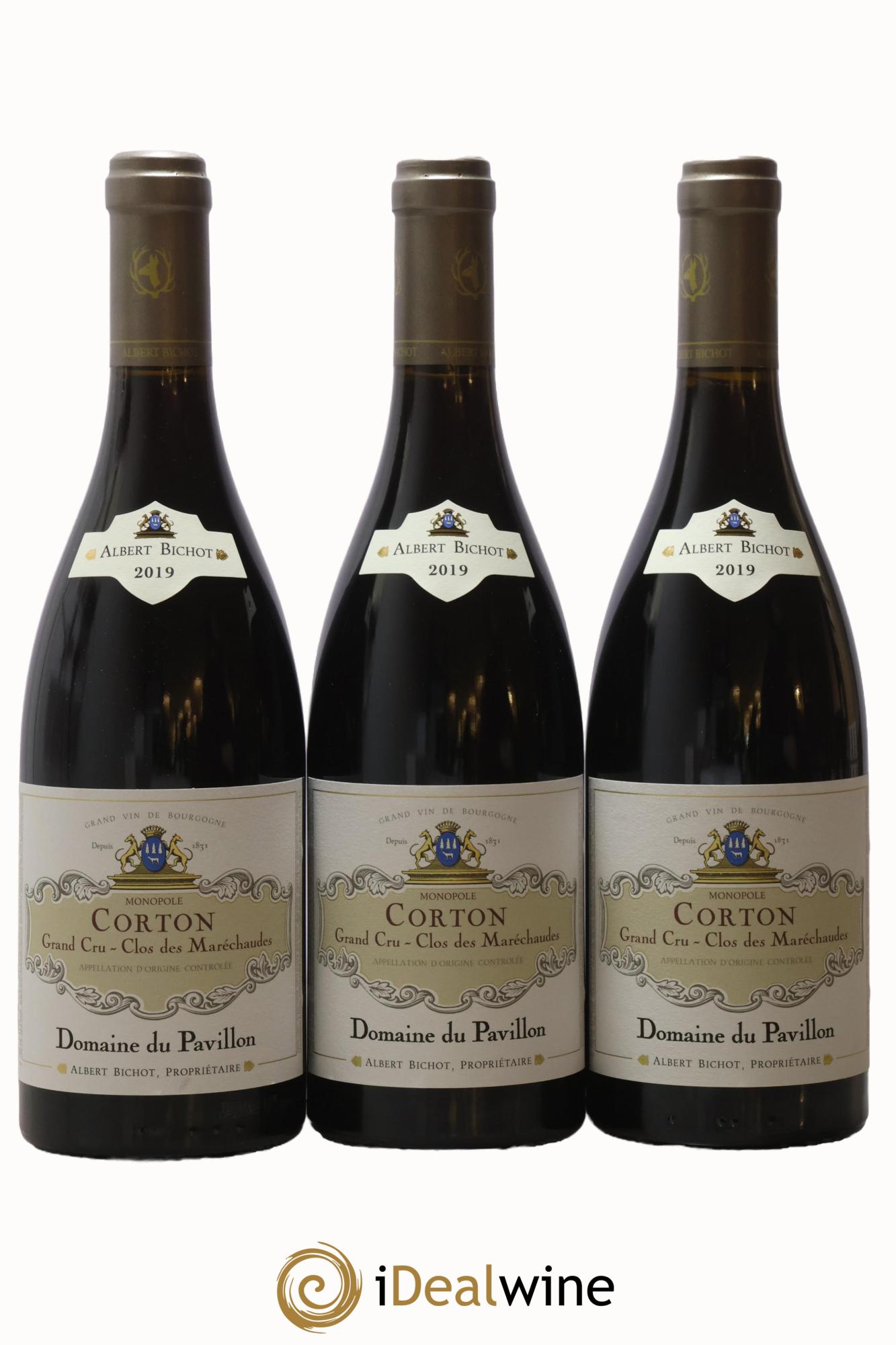 Corton Grand Cru Clos des Maréchaudes Domaine du Pavillon - Albert Bichot 2019 - Lot de 3 bouteilles - 0