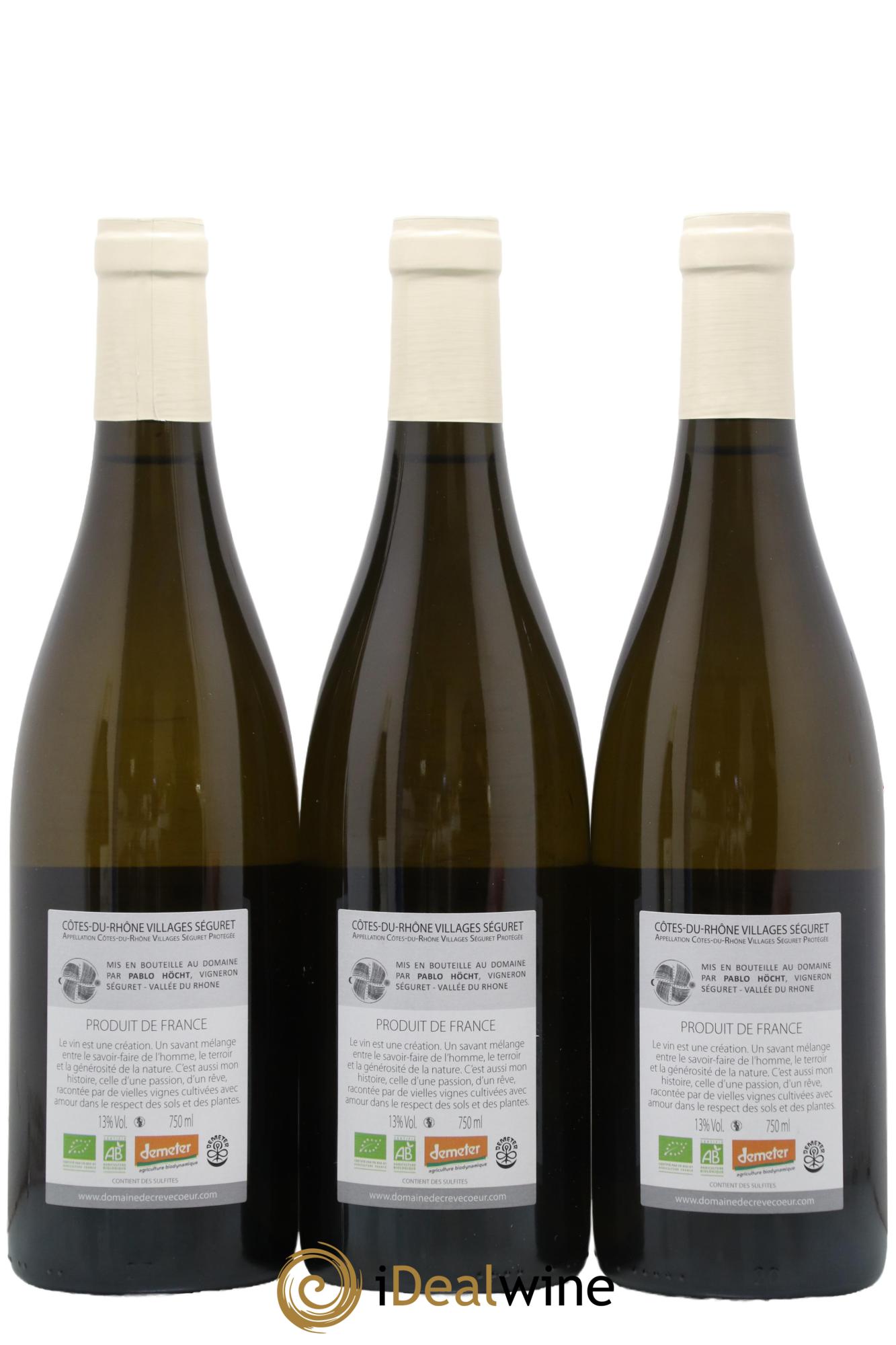 Côtes-du-Rhône Séguret Domaine de Crève-Cœur 2022 - Lot de 3 bouteilles - 1