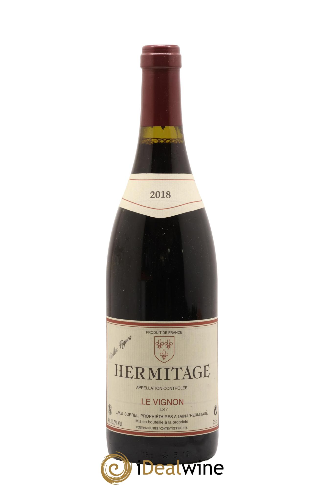 Hermitage Le Vignon Vieilles Vignes JMB Sorrel 2018 - Posten von 1 Flasche - 0