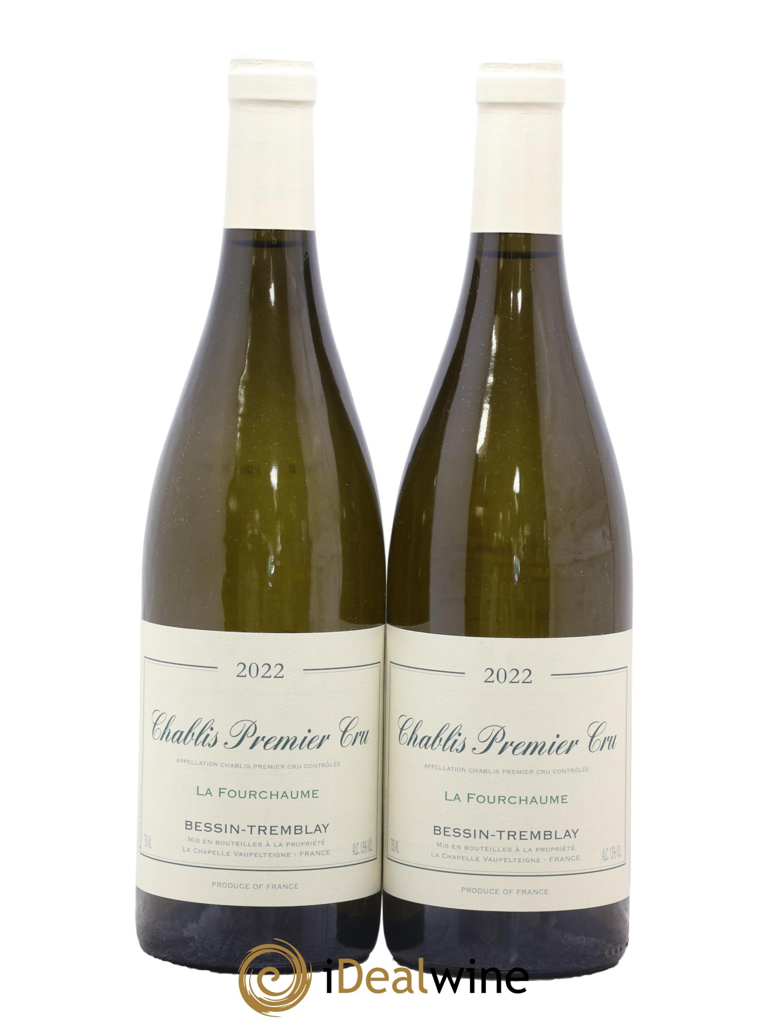 Chablis 1er Cru Fourchaume Bessin-Tremblay 2022 - Lot of 2 bottles - 0