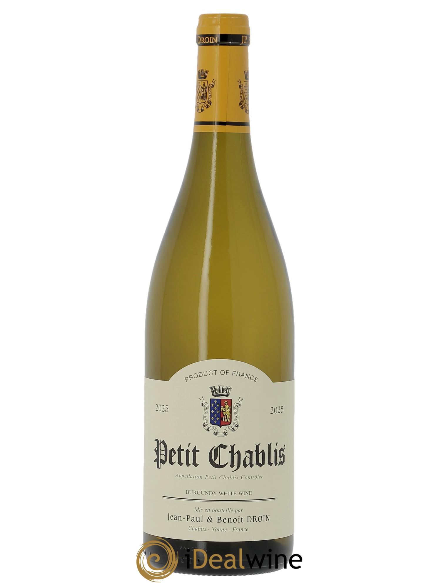 Petit Chablis Jean-Paul & Benoît Droin (Domaine) 2025 - Lotto di 1 bottiglia - 0