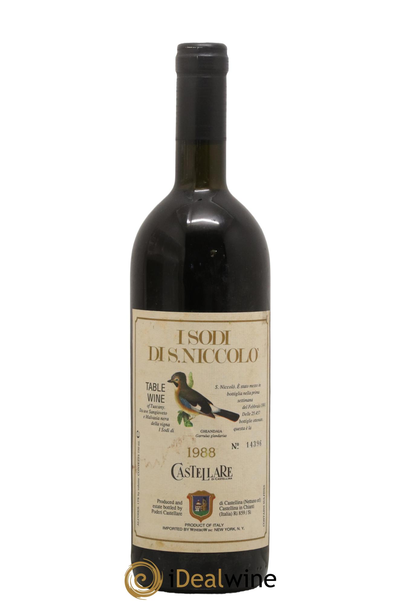 Italie Castellare di Castellina I Sodi Di S. Niccolo 1988 - Lot of 1 bottle - 0