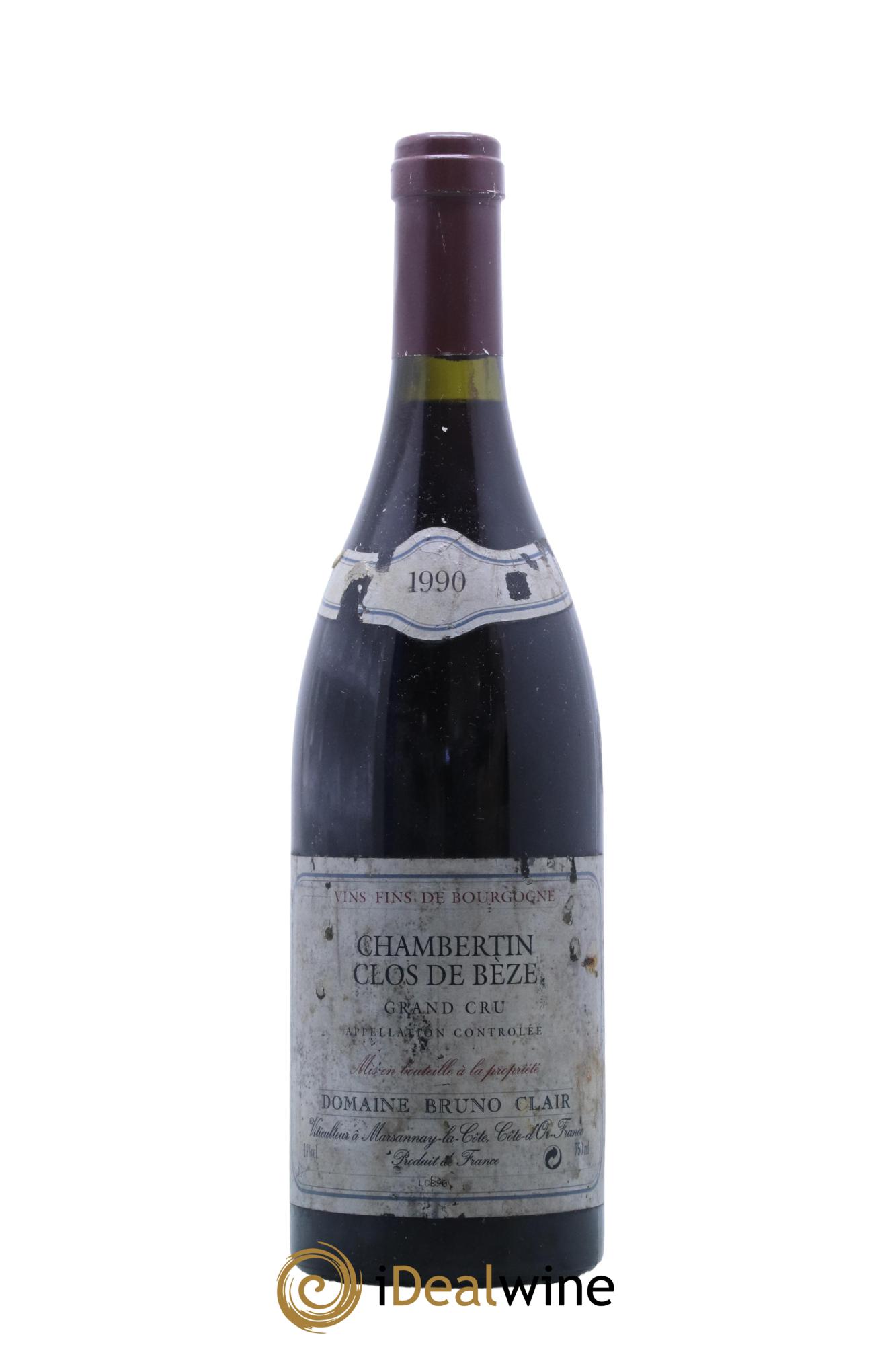 Chambertin Clos de Bèze Grand Cru Bruno Clair (Domaine) 1990 - Lot de 1 bouteille - 0