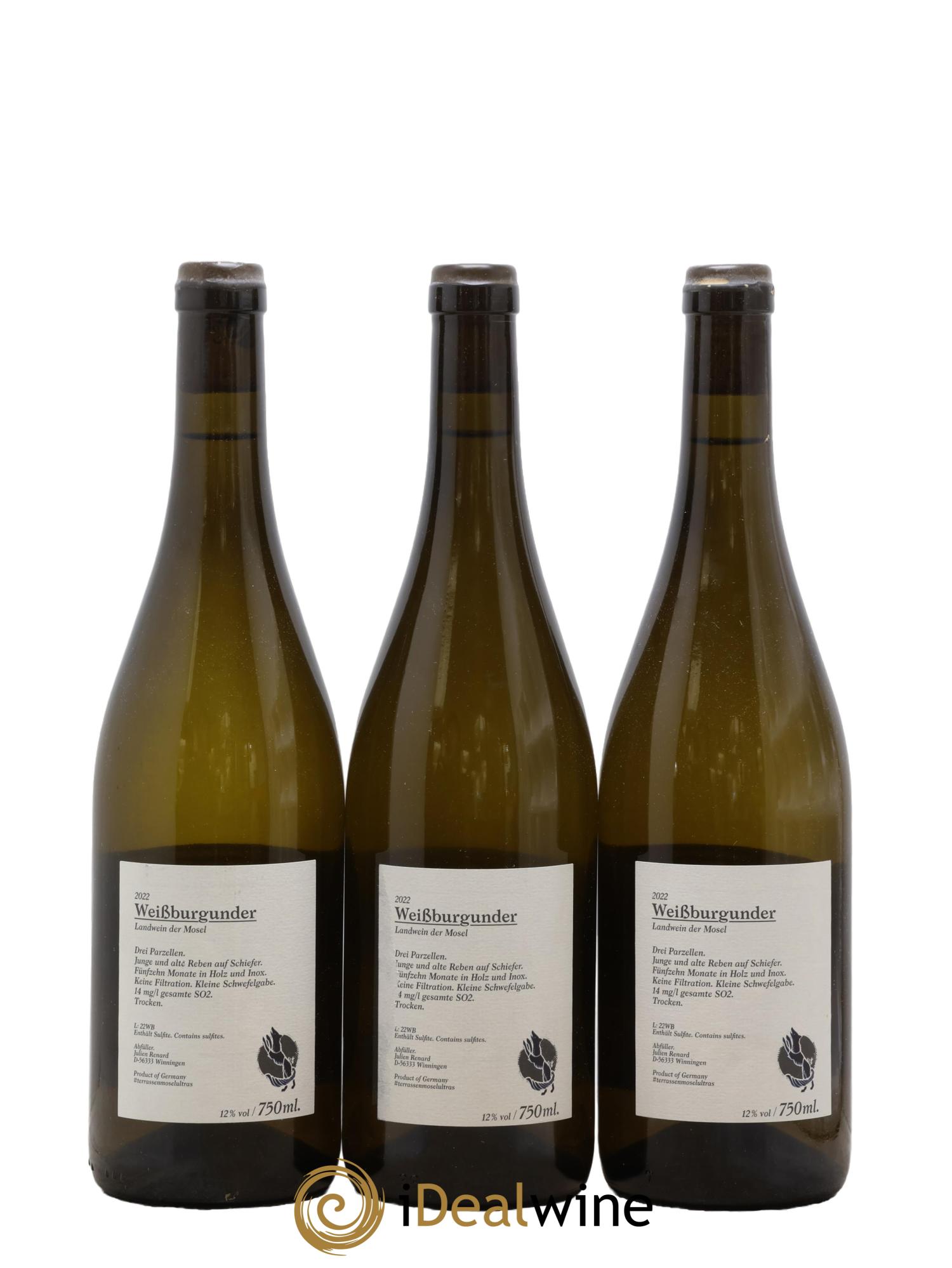 Allemagne Weissburgunder Julien Renard 2022 - Posten von 3 Flaschen - 1