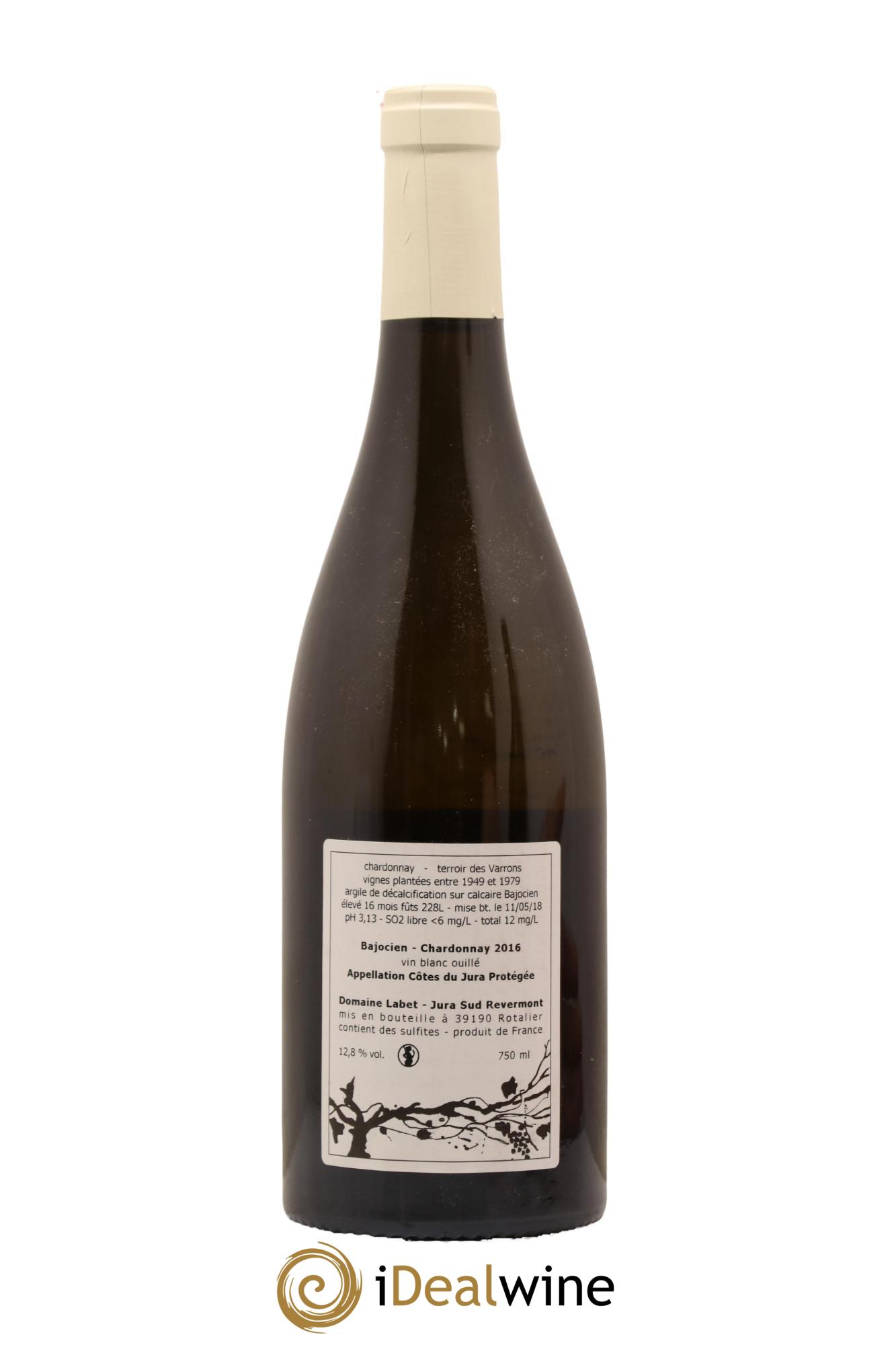 Côtes du Jura Chardonnay Bajocien Romain - Julien - Charline Labet 2016 - Lot de 1 bouteille - 1