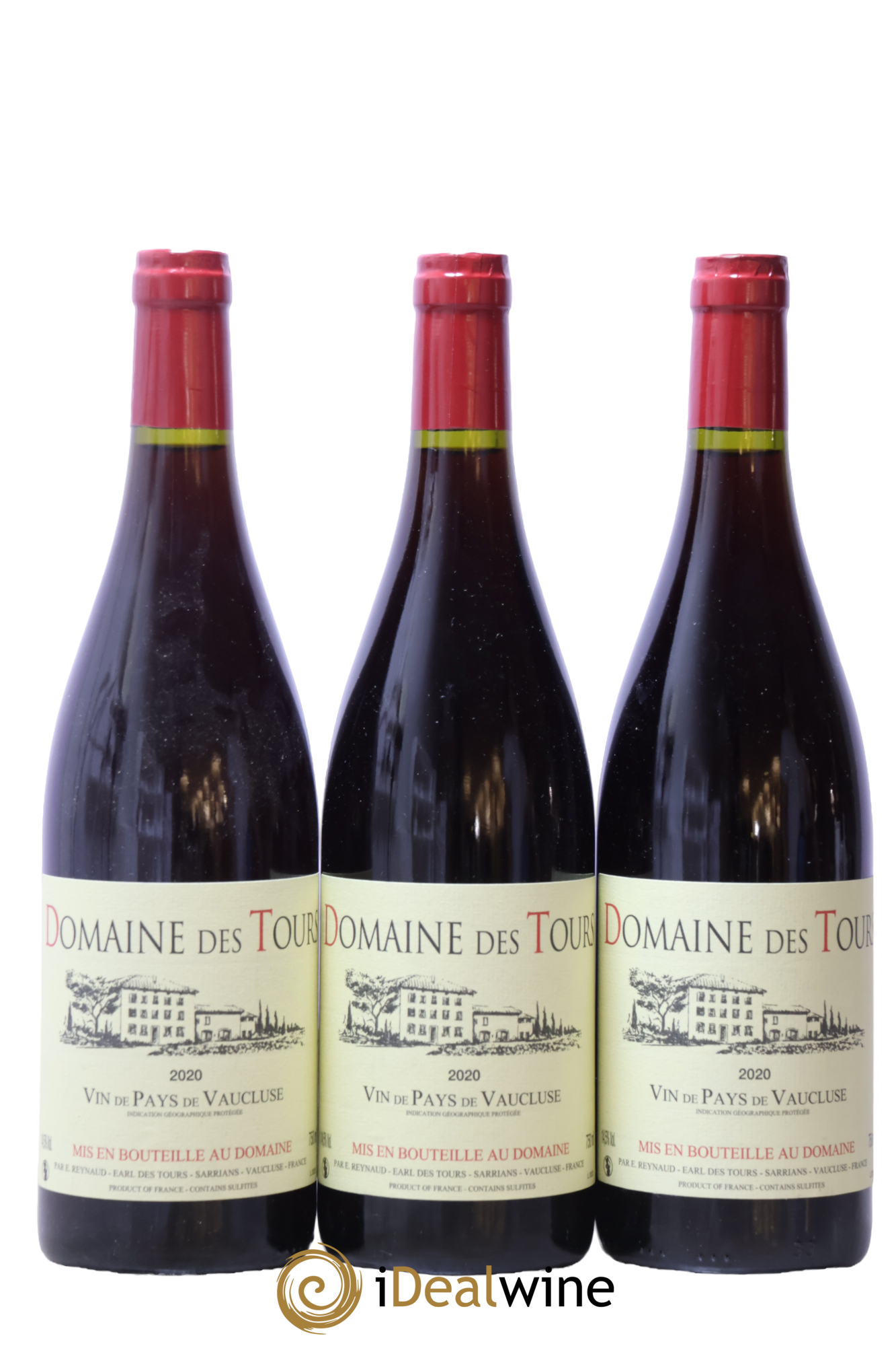 Vaucluse (Vin de Pays de Vaucluse) Domaine des Tours Emmanuel Reynaud 2020 - Lot de 3 bouteilles - 0