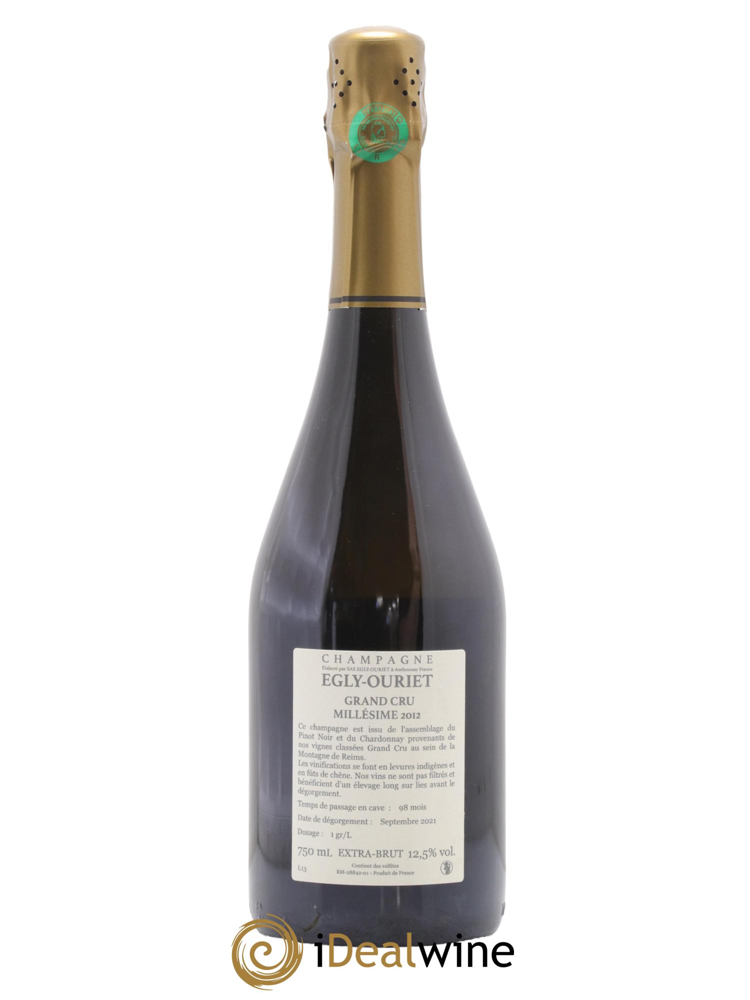 Ambonnay Vieilles Vignes Brut Millésimé Egly-Ouriet 2012 - Lot de 1 bouteille - 1