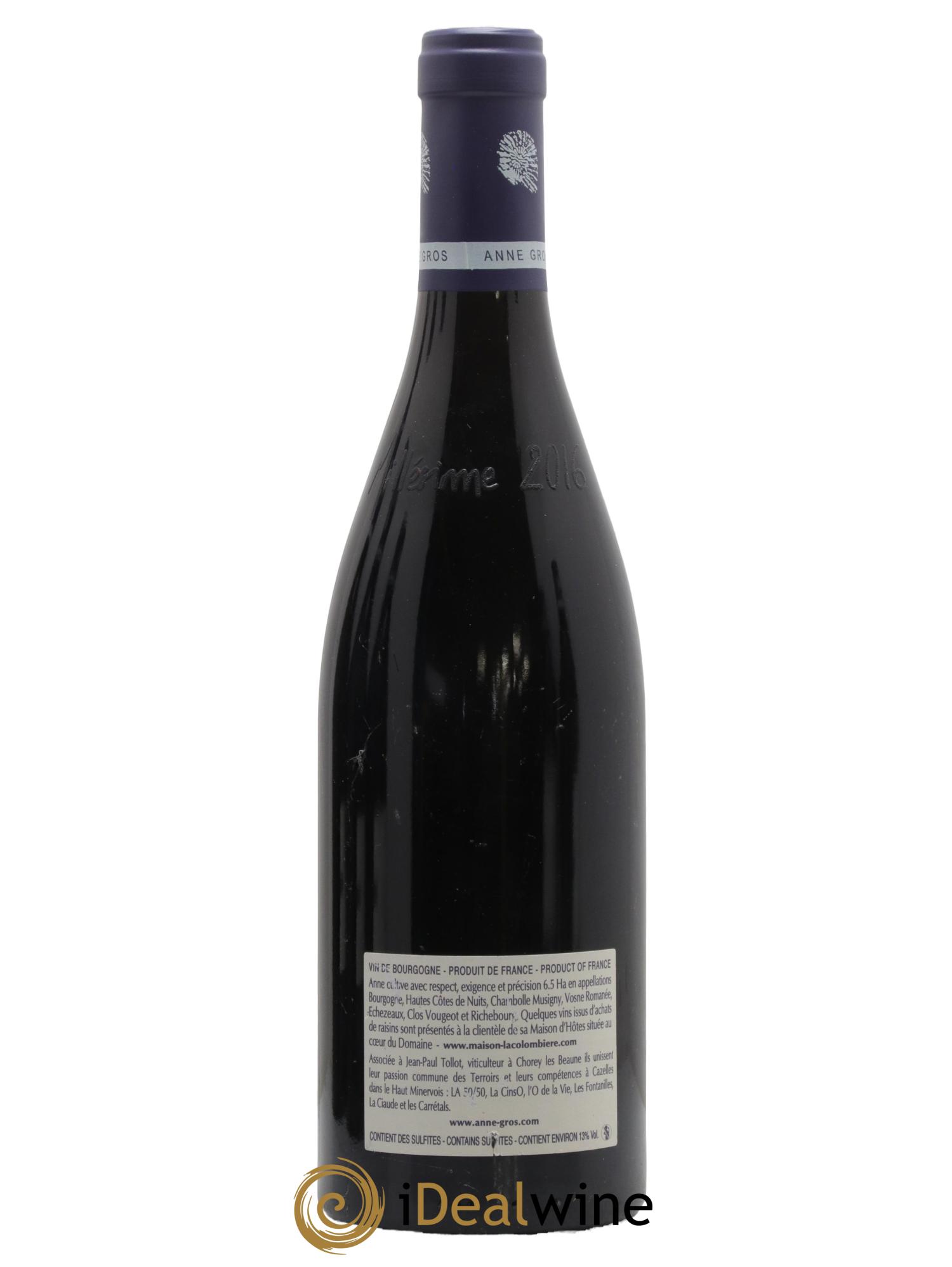 Richebourg Grand Cru Anne Gros 2016 - Lot de 1 bouteille - 1