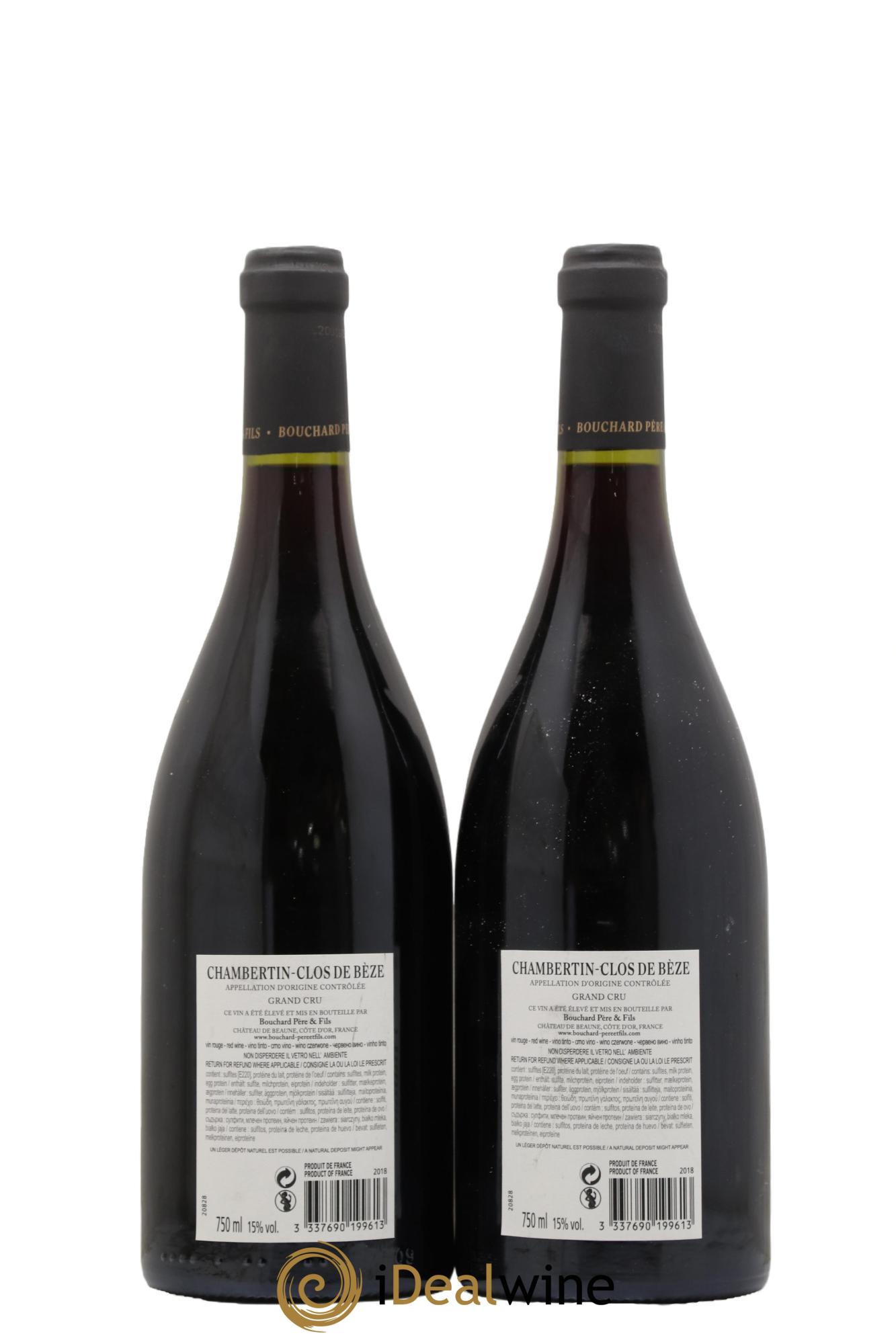 Chambertin Clos de Bèze Grand Cru Bouchard Père & Fils  2018 - Lot of 2 bottles - 1
