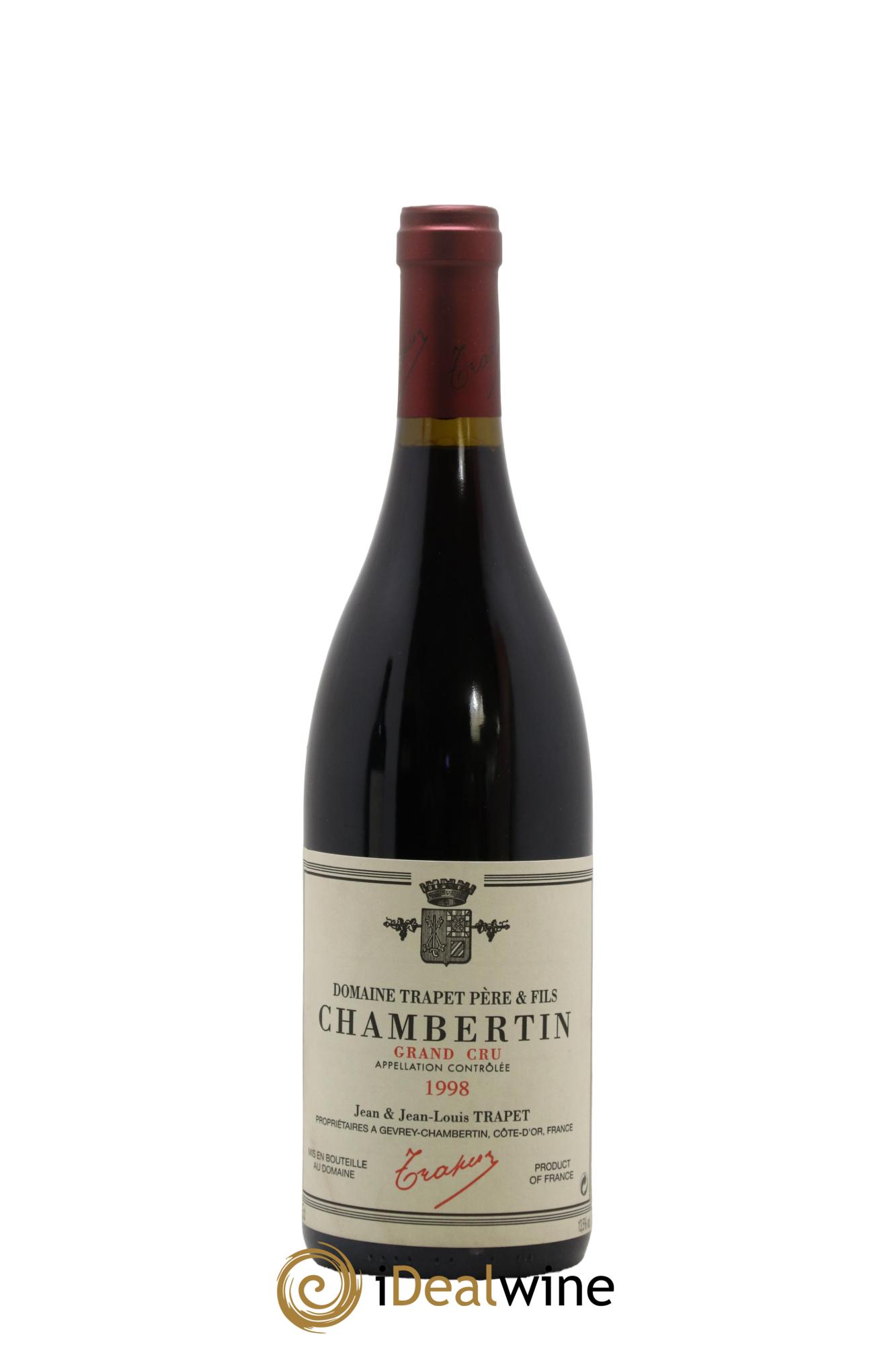 Chambertin Grand Cru Domaine Trapet 1998 - Lotto di 1 bottiglia - 0