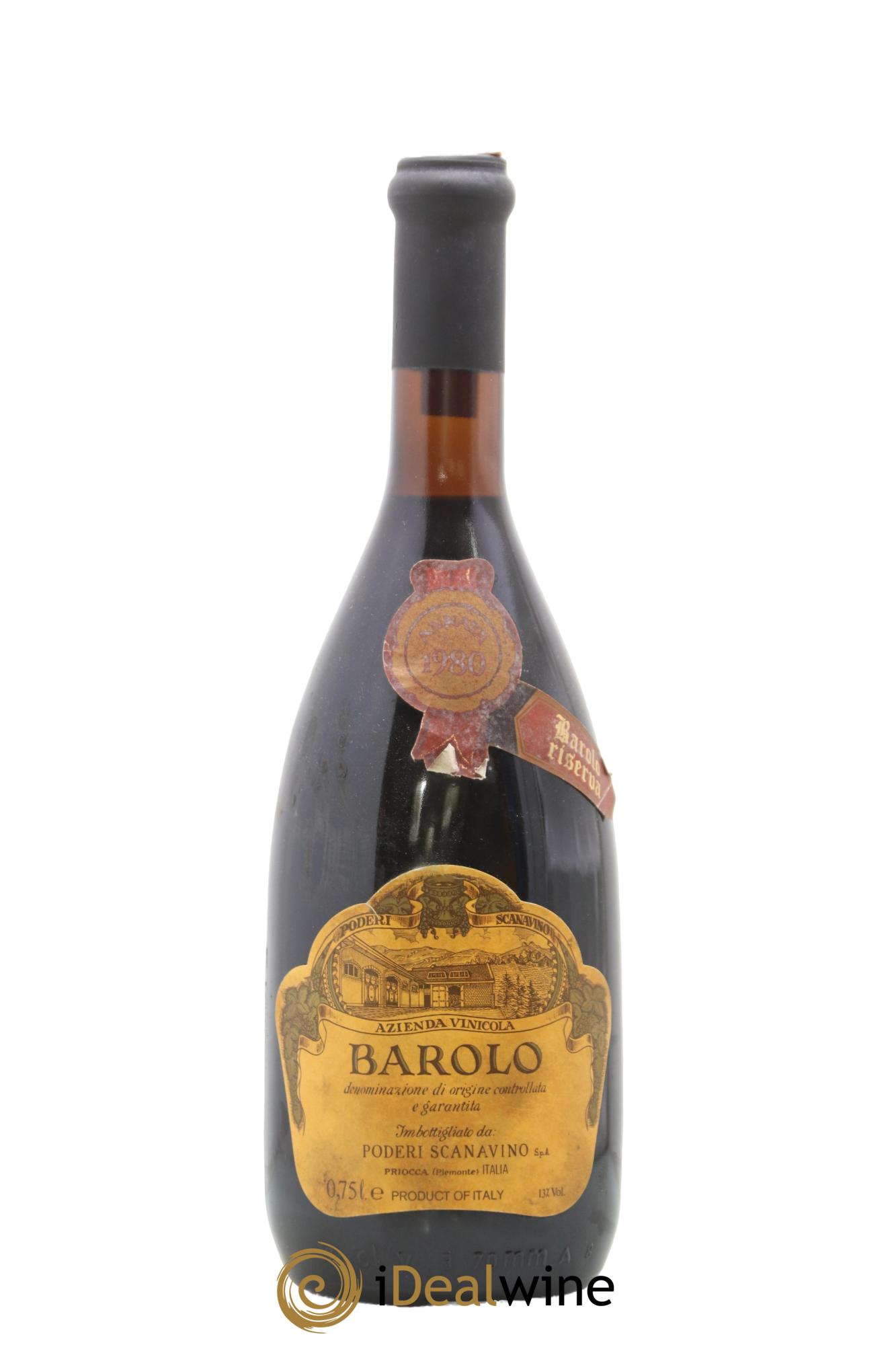 Barolo DOCG Riserva Poderi Scanavino 1980 - Lot de 1 bouteille - 0
