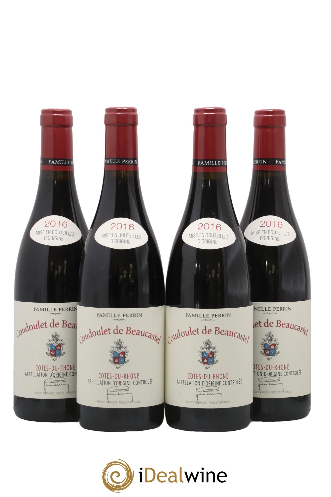 Côtes-du-Rhône Coudoulet de Beaucastel Famille Perrin 2016 - Lot de 4 bouteilles - 0