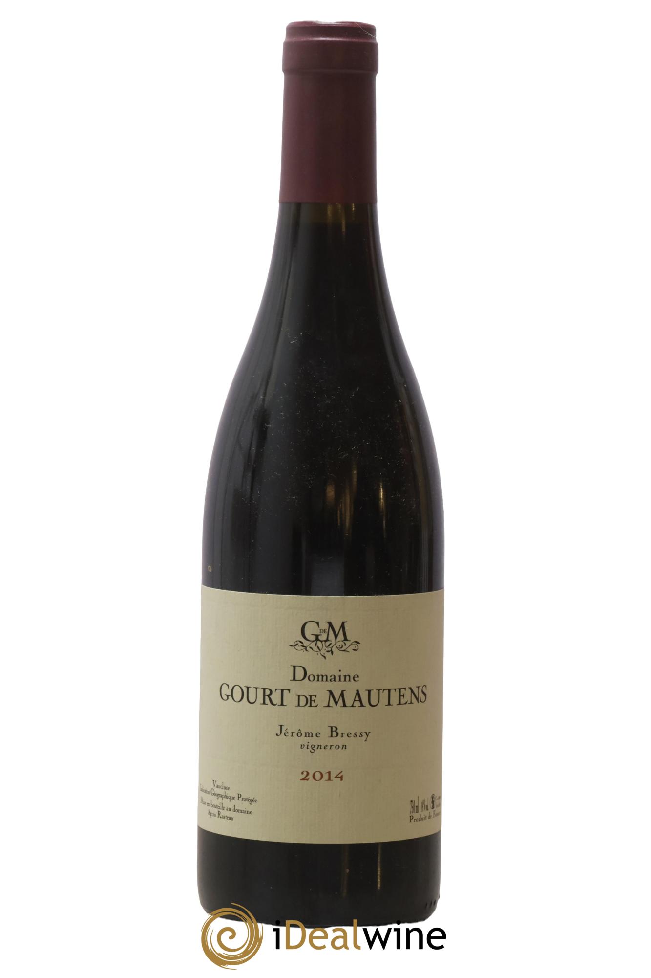 IGP Vaucluse (Vin de Pays de Vaucluse) Domaine Gourt de Mautens - Jérôme Bressy 2014 - Posten von 1 Flasche - 0