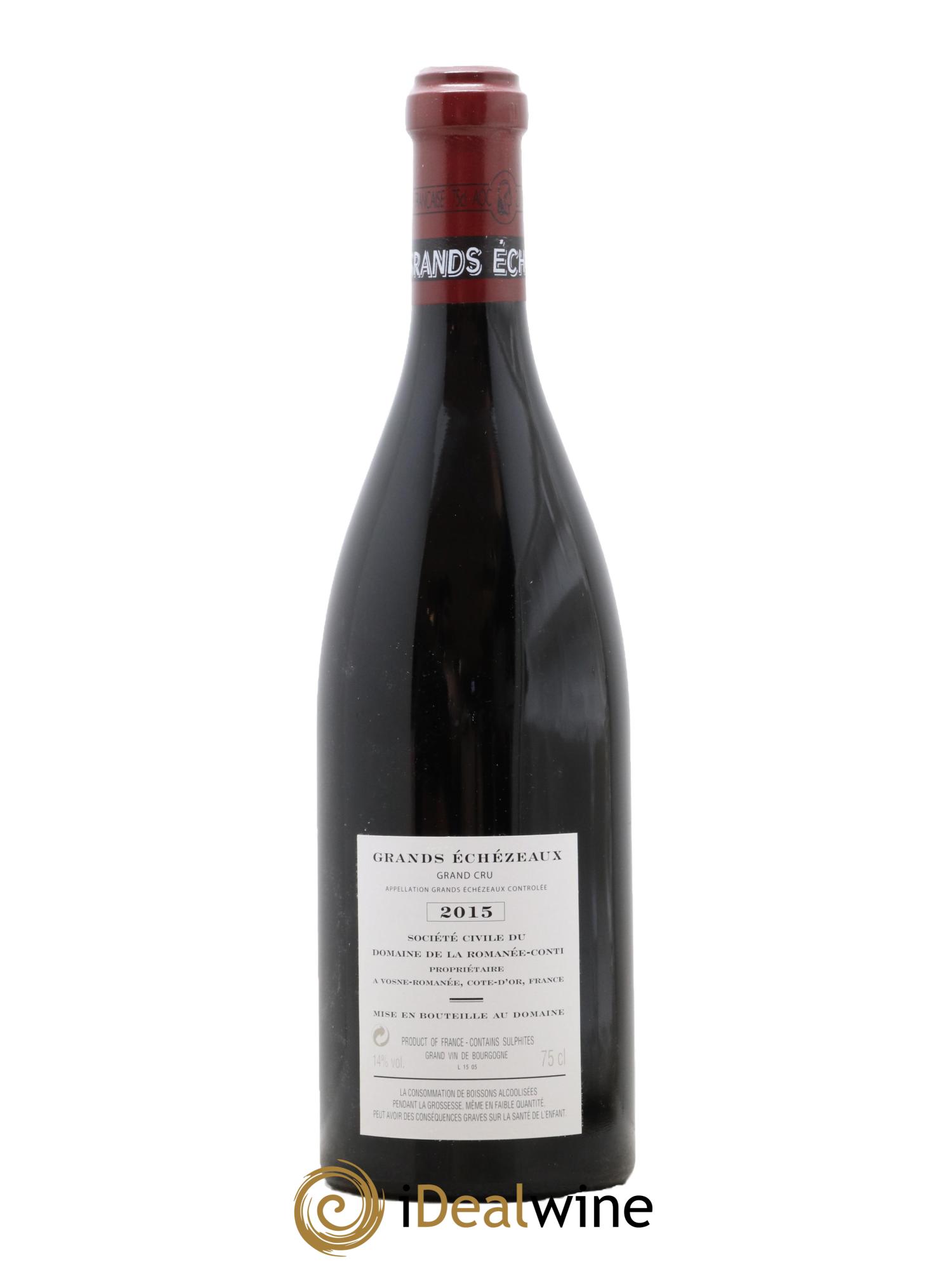Grands-Echezeaux Grand Cru Domaine de la Romanée-Conti  2015 - Posten von 1 Flasche - 1