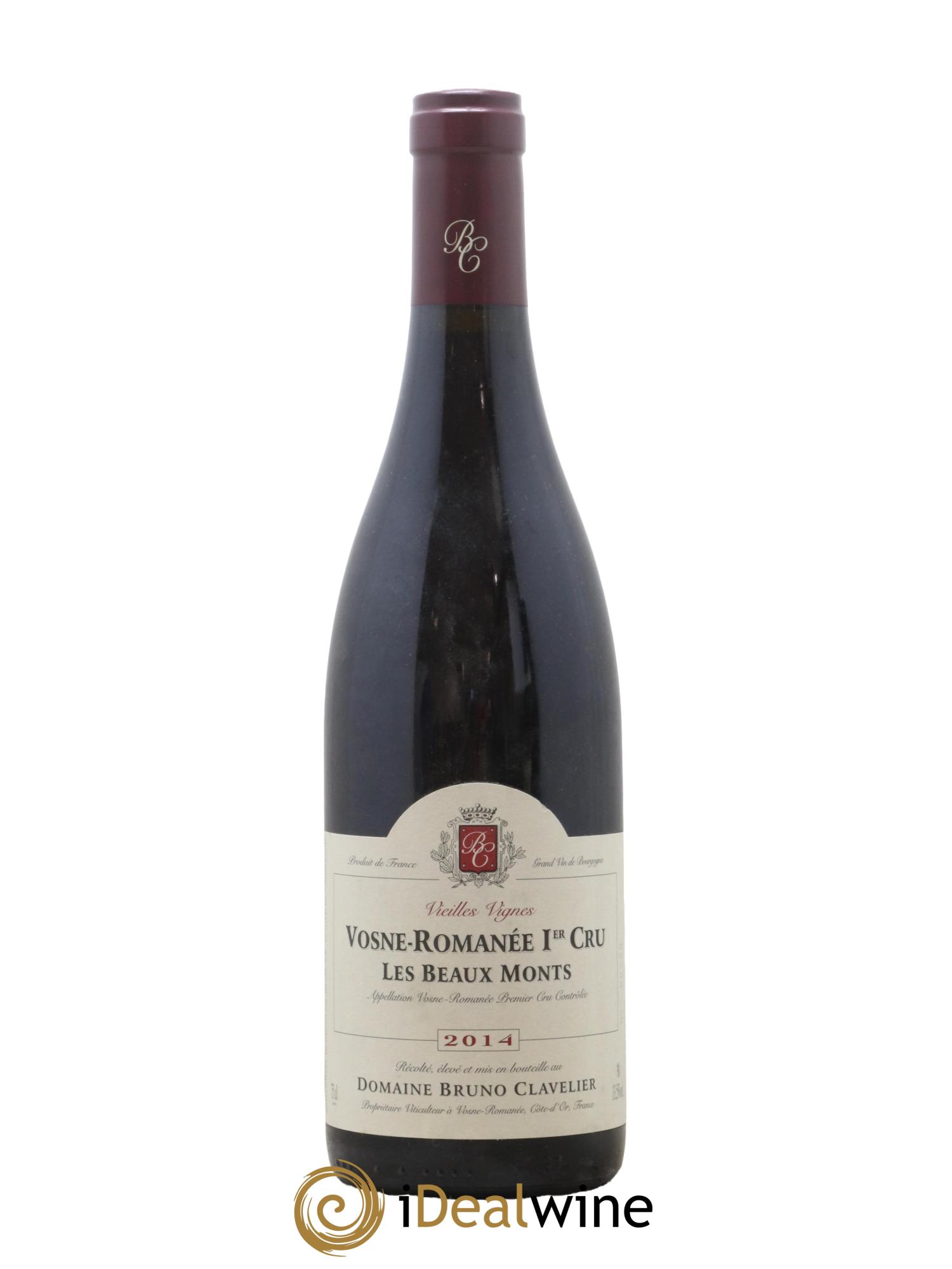 Vosne-Romanée 1er Cru Les Beaux Monts Vieilles vignes Bruno Clavelier 2014 - Lot de 1 bouteille - 0