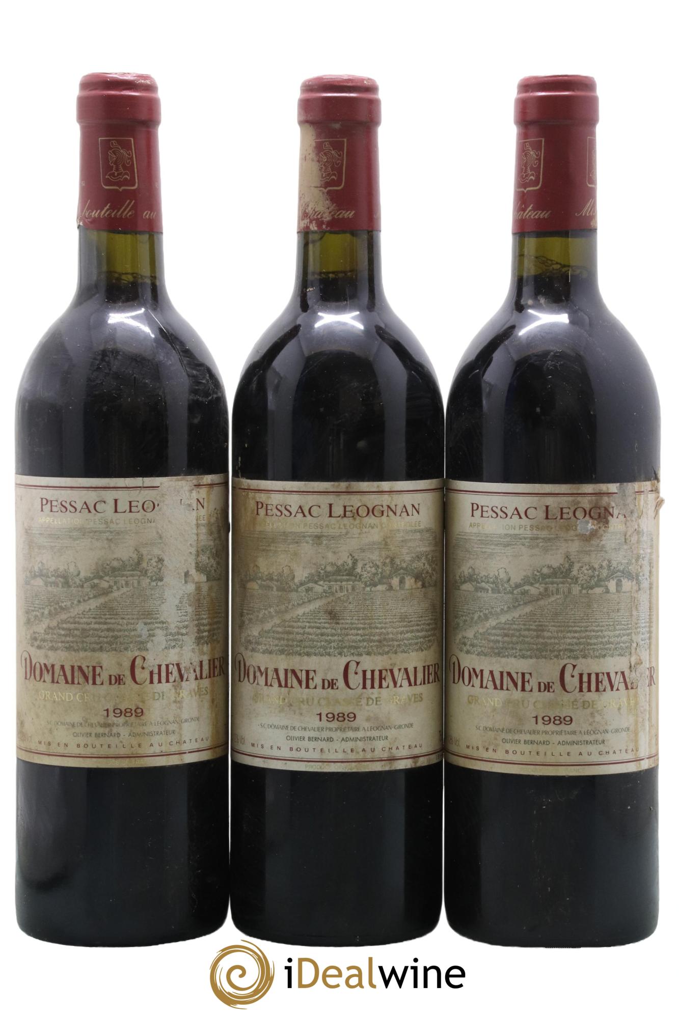 Domaine de Chevalier Cru Classé de Graves 1989 - Lot de 3 bouteilles - 0