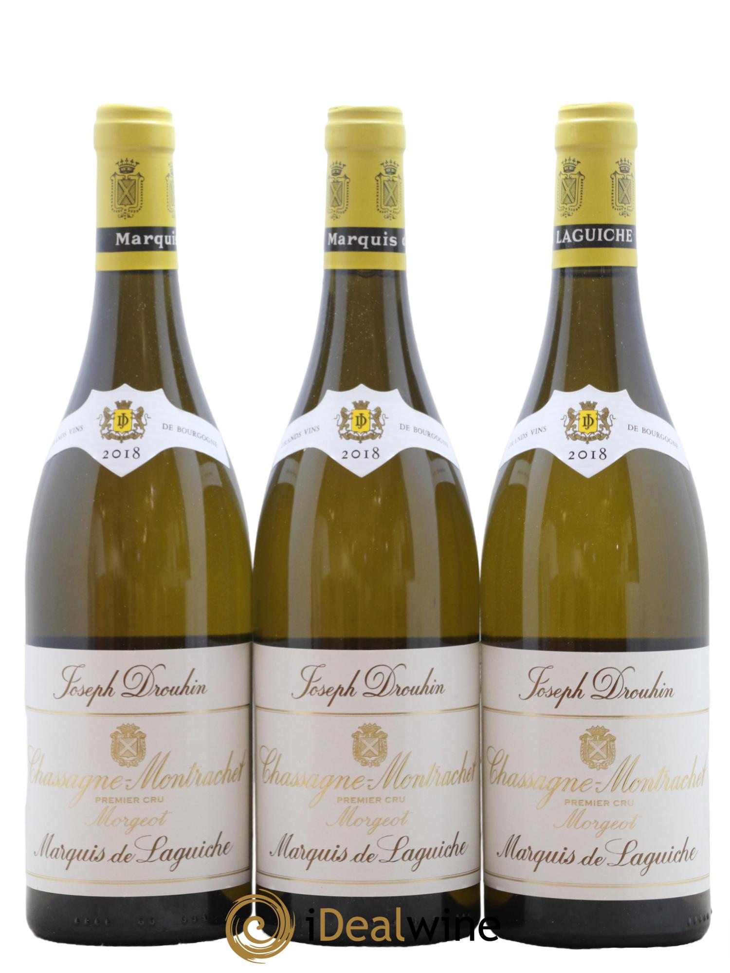 Chassagne-Montrachet 1er Cru Morgeot - Marquis de Laguiche Joseph Drouhin 2018 - Lot de 6 bouteilles - 1