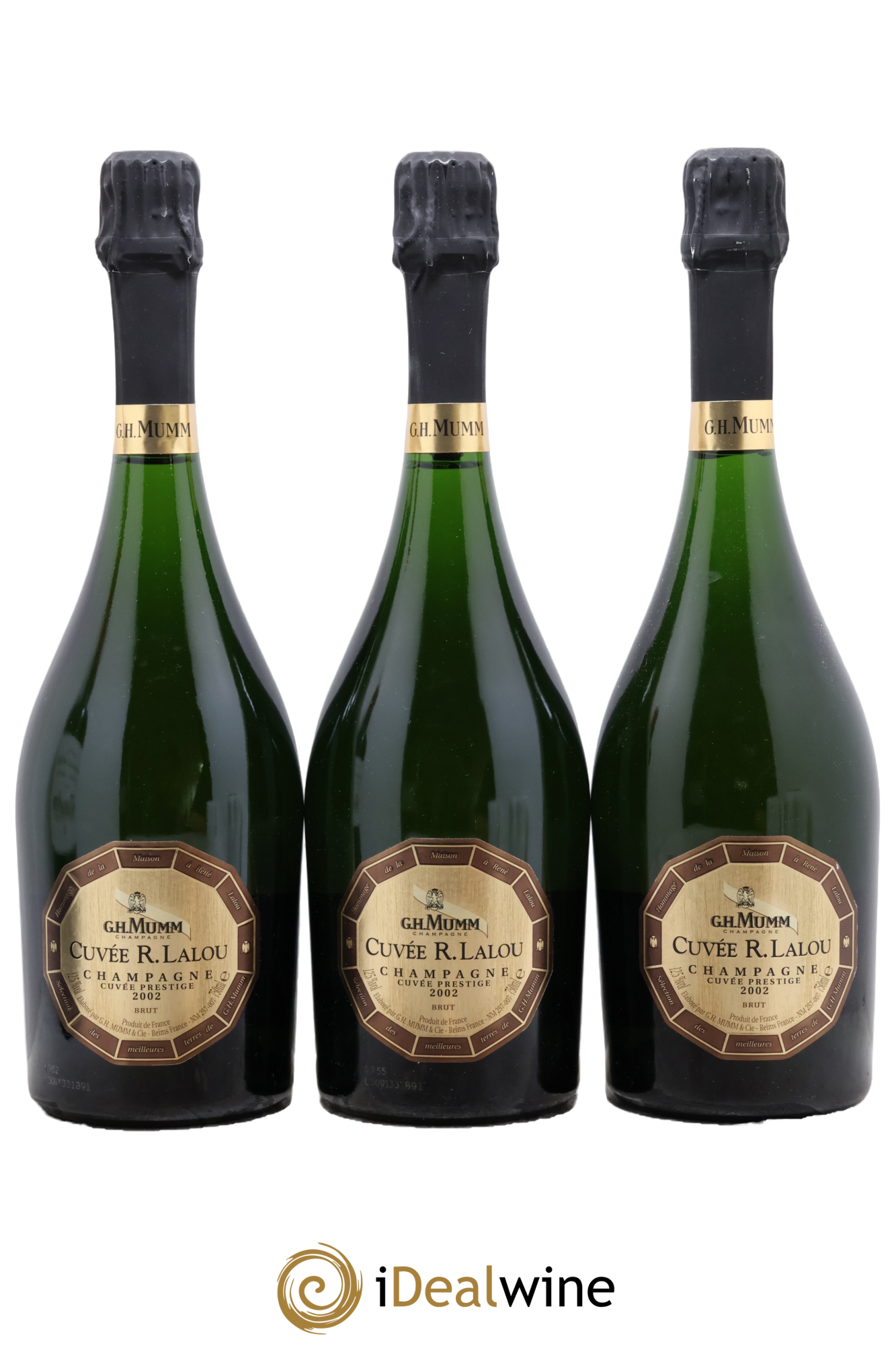Cuvée R.Lalou Cuvée Prestige Mumm 2002 - Lot de 3 bouteilles - 0