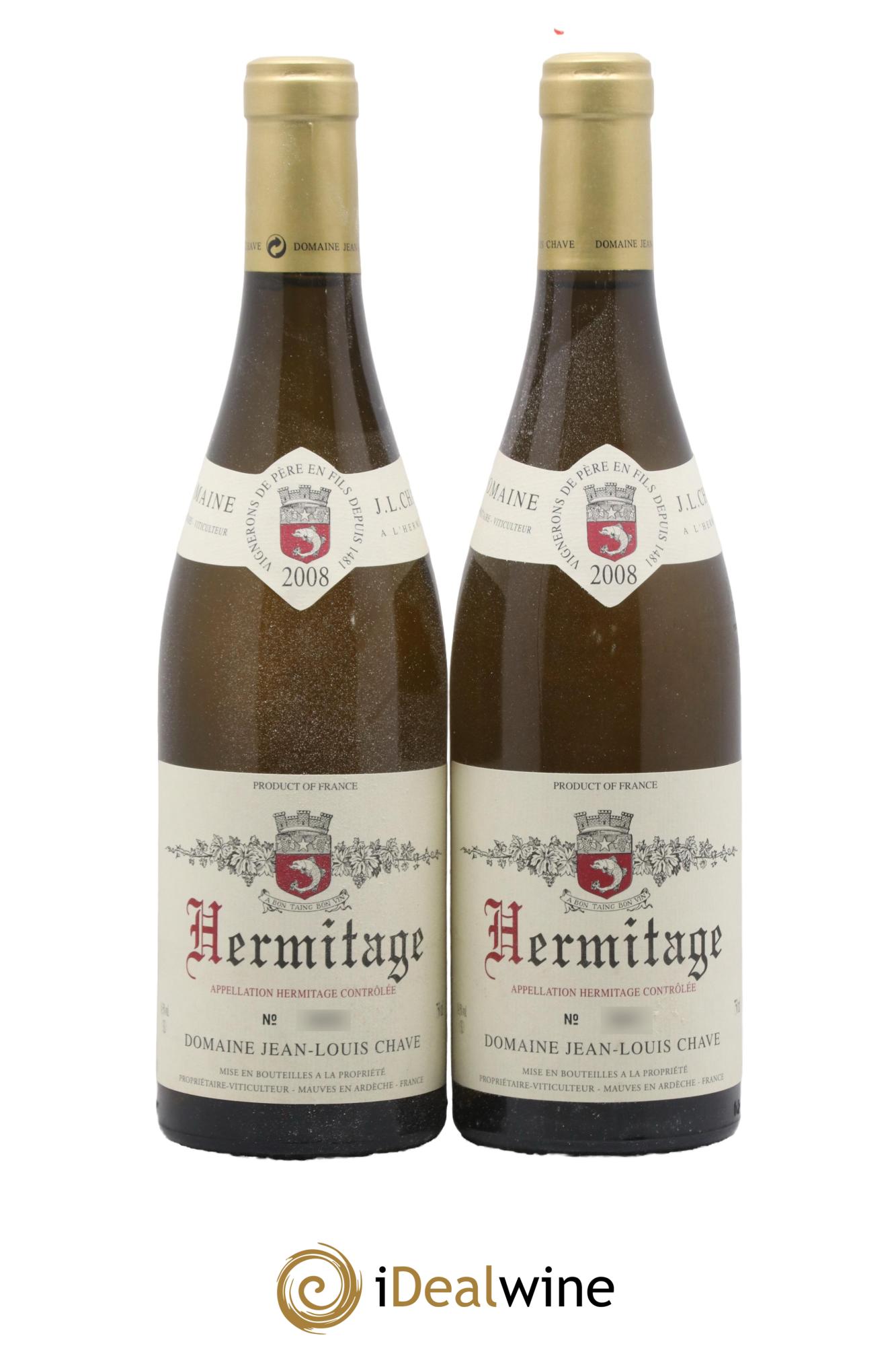 Hermitage Jean-Louis Chave 2008 - Lot de 2 bouteilles - 0