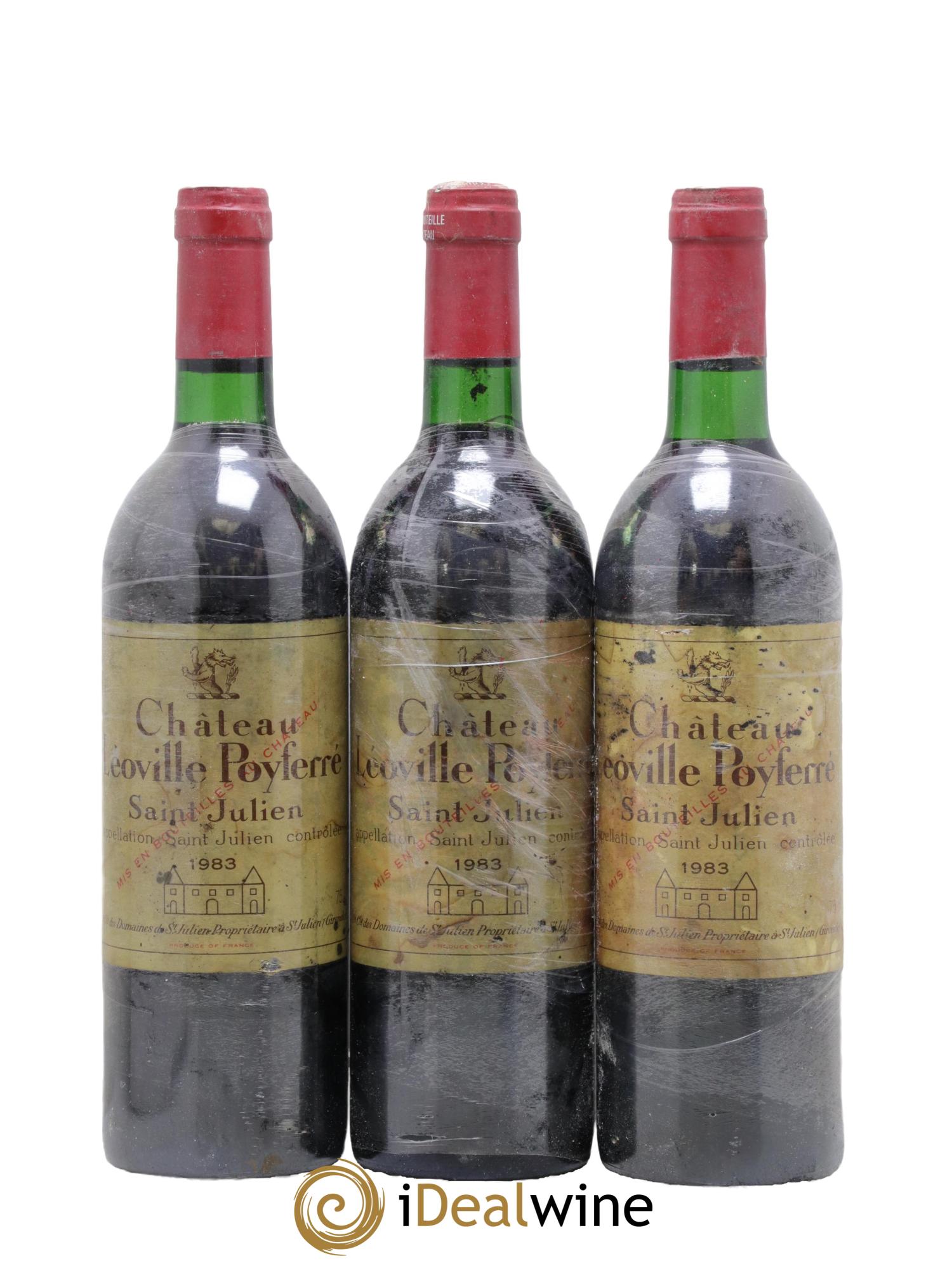Château Léoville Poyferré 2ème Grand Cru Classé 1983 - Lot of 3 bottles - 0