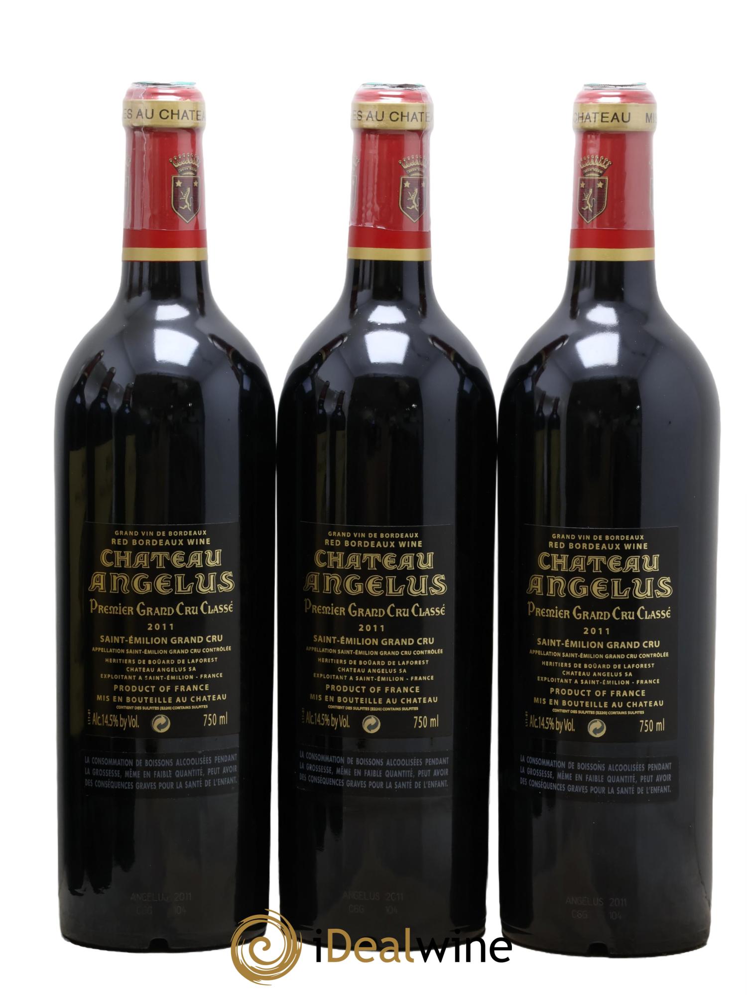 Château Angélus 1er Grand Cru Classé A 2011 - Lot of 6 bottles - 3