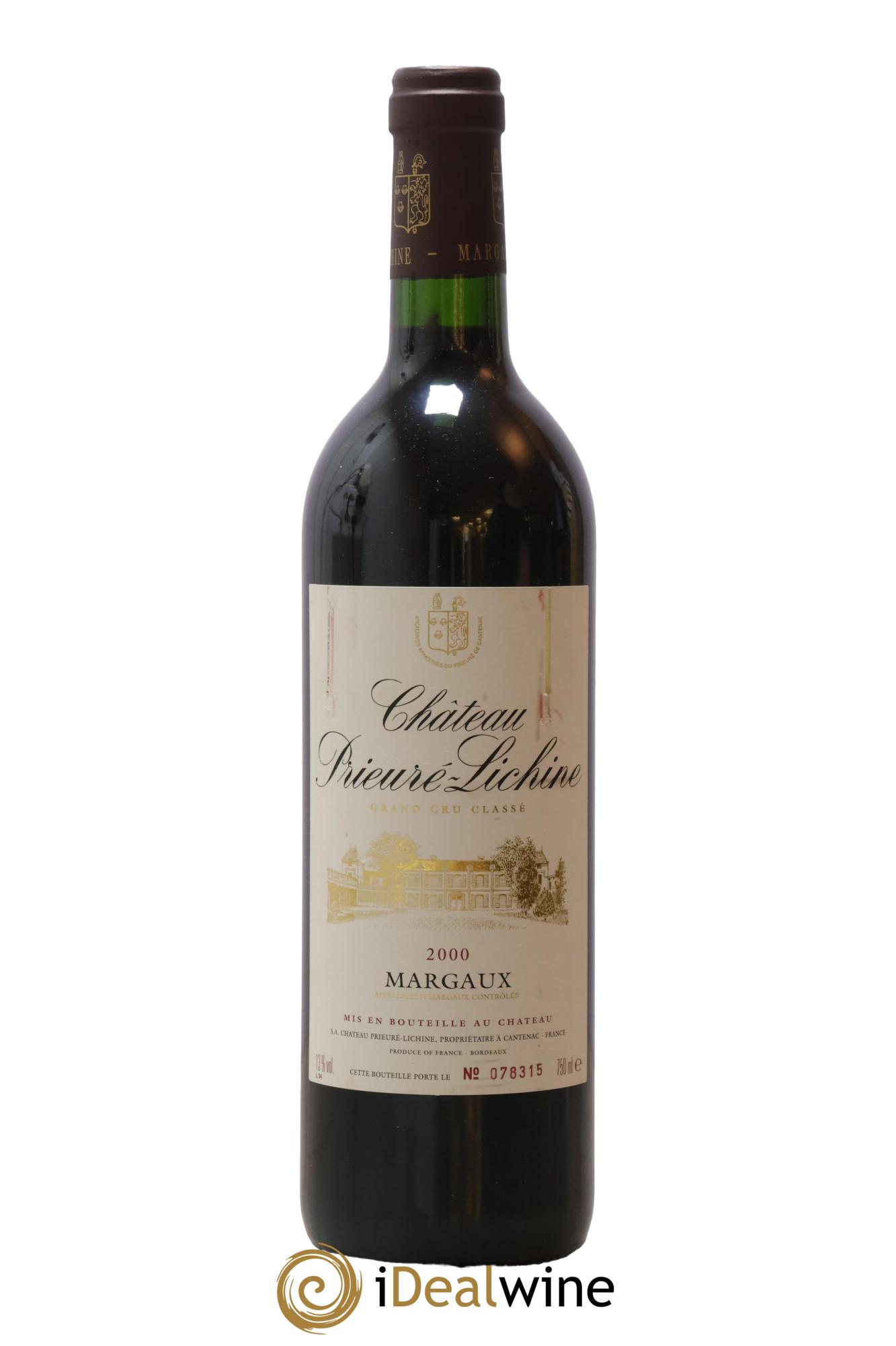 Château Prieuré Lichine 4ème Grand Cru Classé 2000 - Lot of 1 bottle - 0