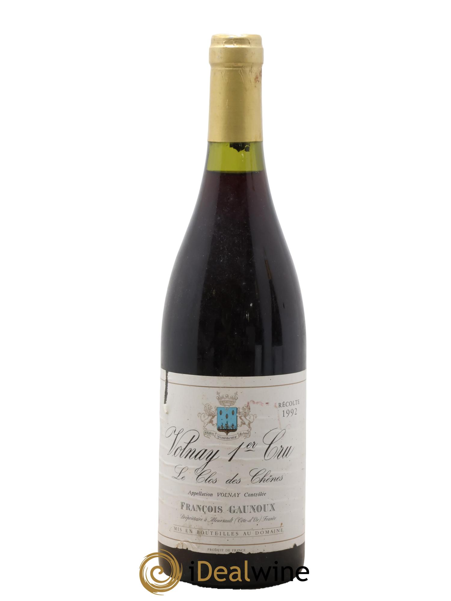 Volnay 1er Cru Le Clos des Chênes François Gaunoux Clos Des Chênes François Gaunoux 1992 - Lot de 1 bouteille - 0