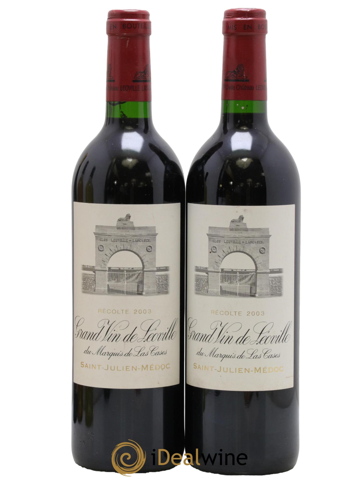 Château Léoville Las Cases 2ème Grand Cru Classé 2003 - Lot de 2 bouteilles - 0