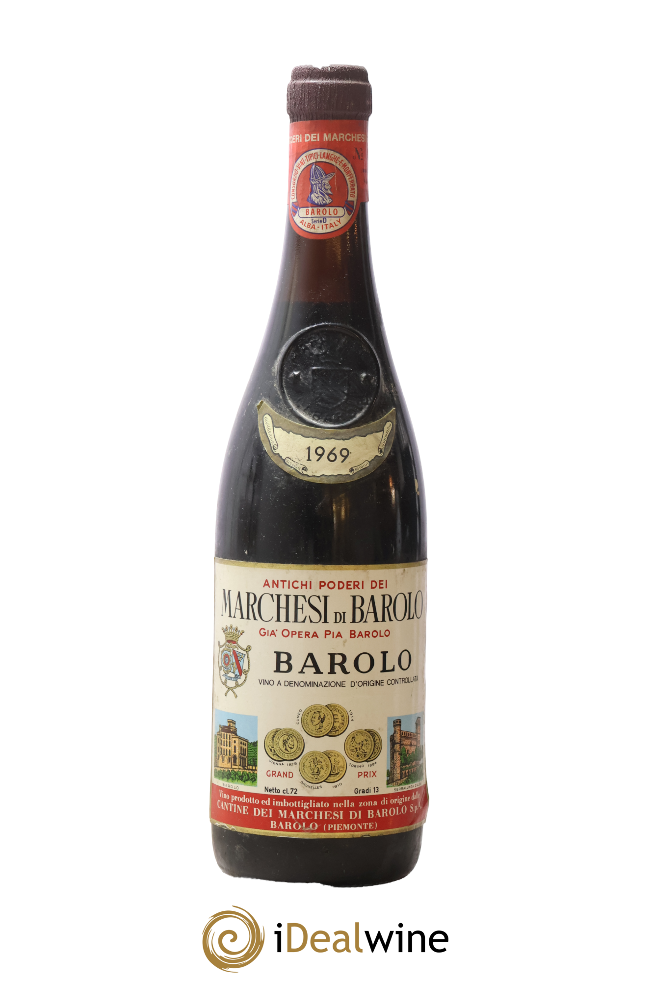 Barolo DOCG Marchesi di Barolo 1969 - Lot de 1 bouteille - 0