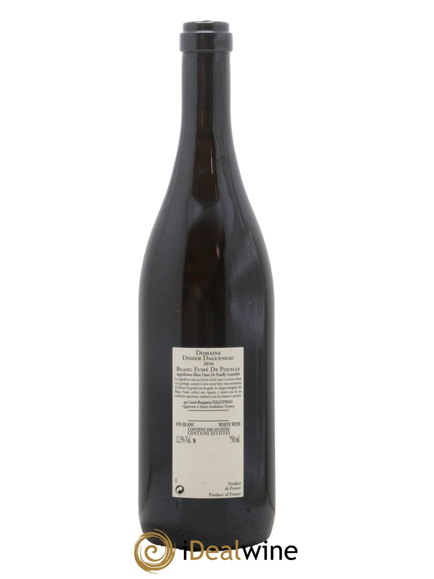 Vin de France (anciennement Pouilly-Fumé) Buisson Renard Dagueneau (Domaine Didier - Louis-Benjamin) 2016 - Lot de 1 bouteille - 1