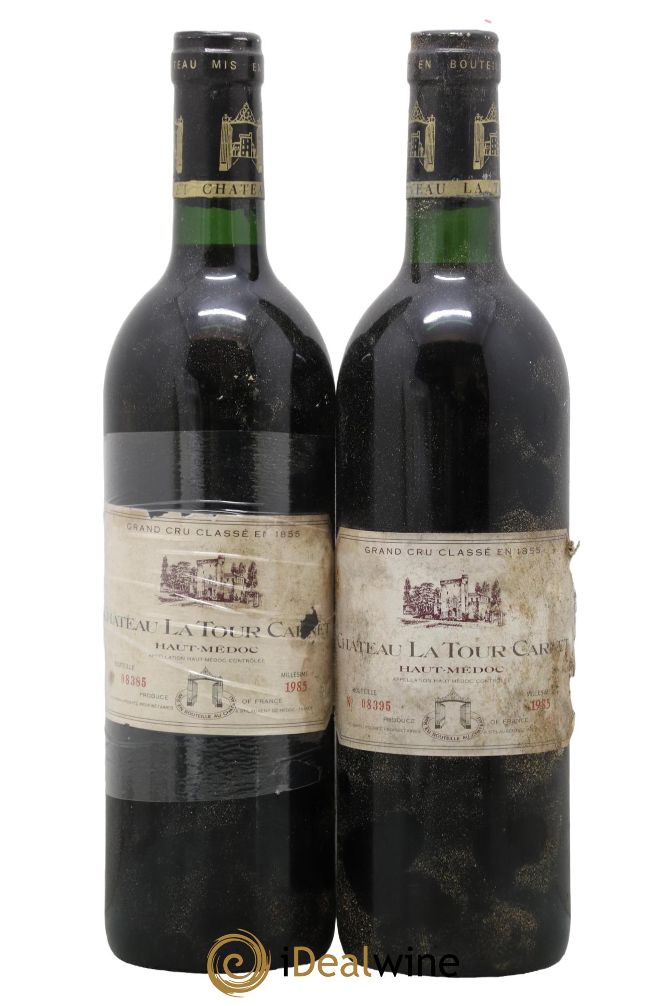 Château la Tour Carnet 4ème Grand Cru Classé 1985 - Lot of 2 bottles - 0