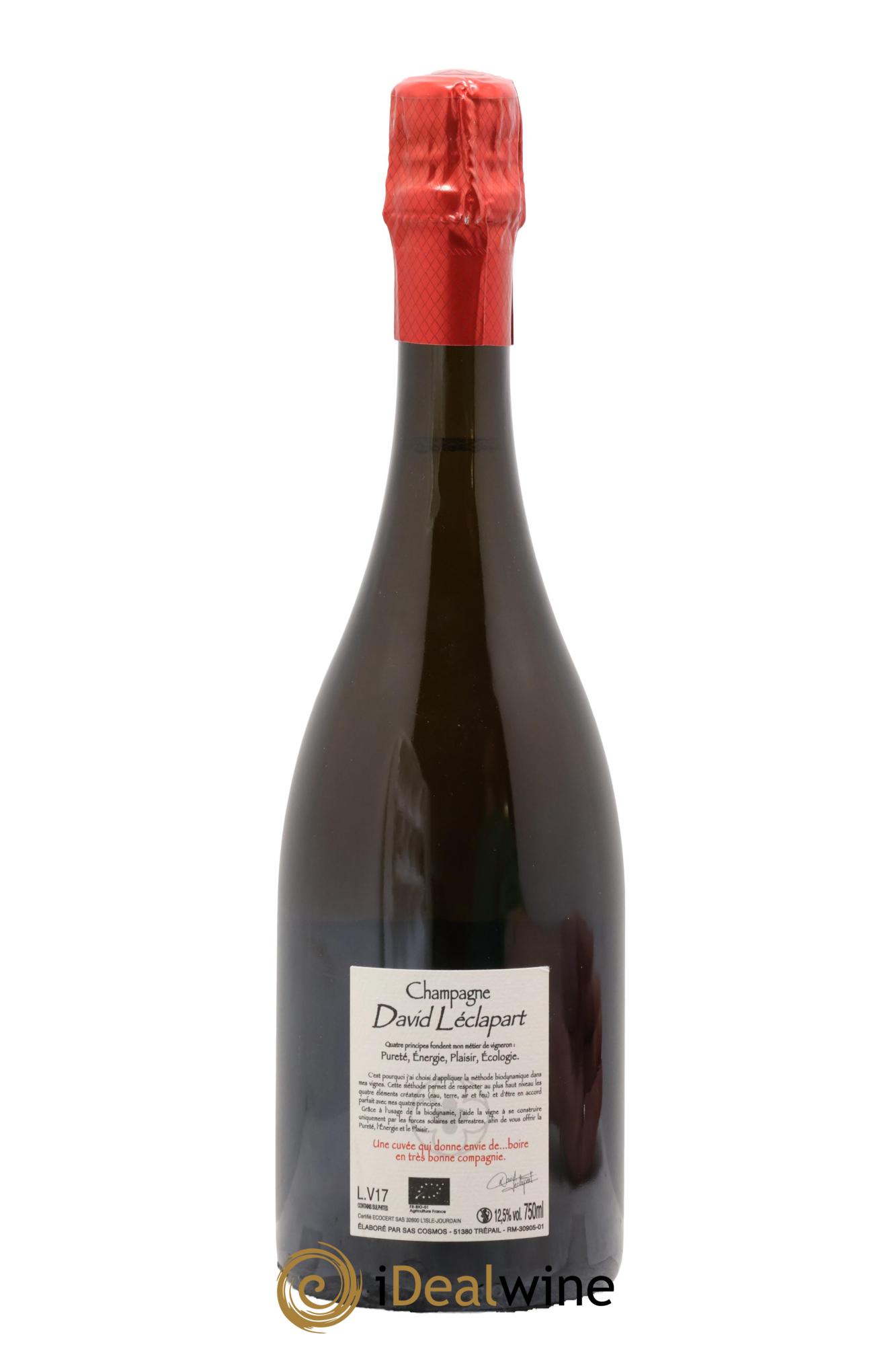 L'Aphrodisiaque 1er Cru Pas Dosé David Léclapart 2017 - Posten von 1 Flasche - 1