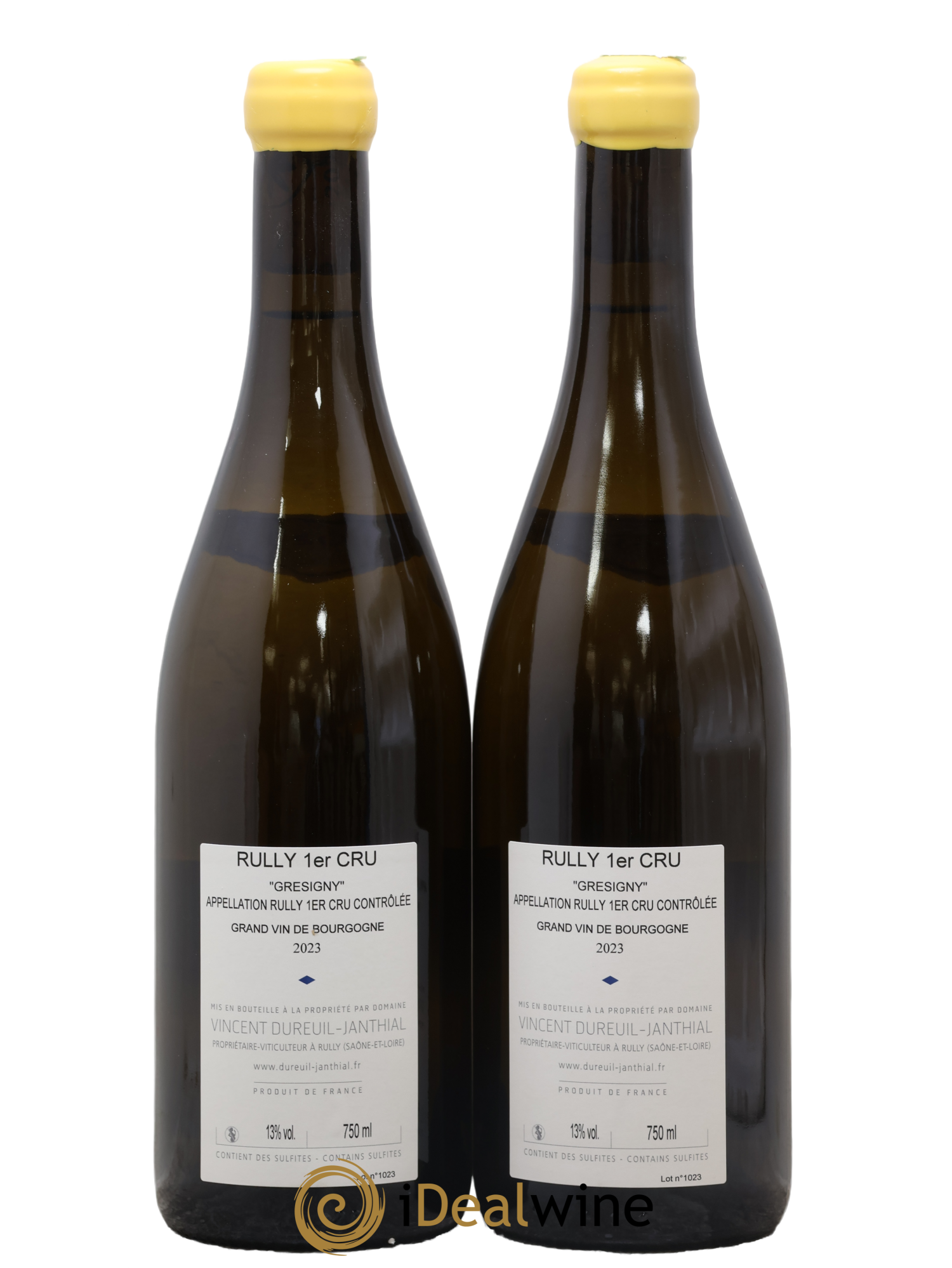 Rully 1er Cru Grésigny Vieilles Vignes Vincent Dureuil-Janthial 2023 - Lot de 2 bouteilles - 1