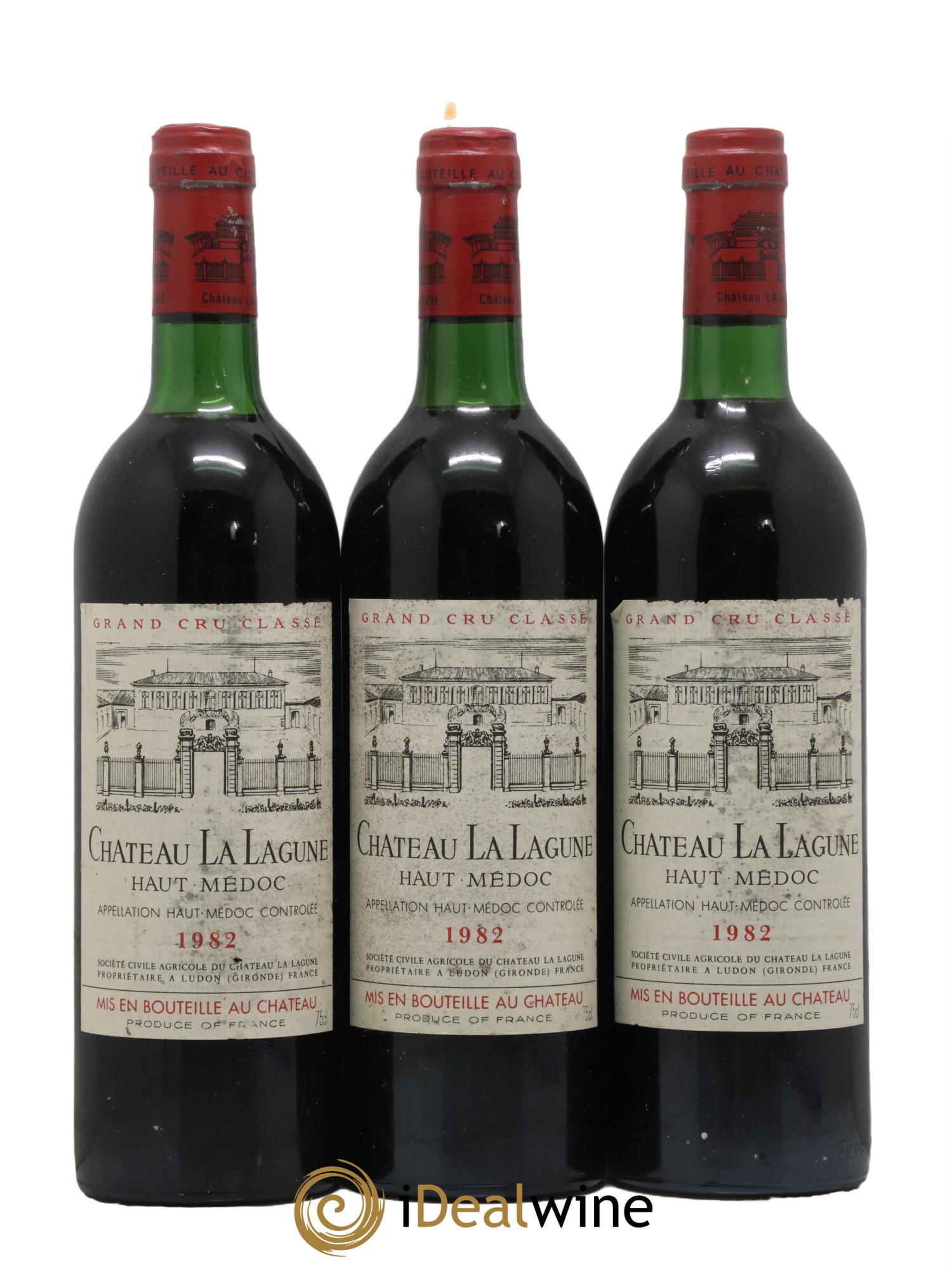 Château la Lagune 3ème Grand Cru Classé 1982 - Lot de 3 bouteilles - 0