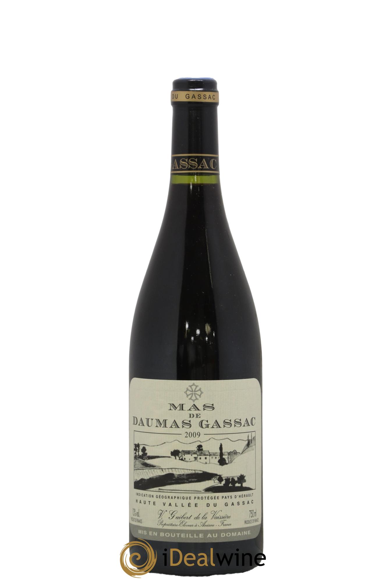 IGP St Guilhem-le-Désert - Cité d'Aniane Mas Daumas Gassac Famille Guibert de La Vaissière 2009 - Lot de 1 bouteille - 0